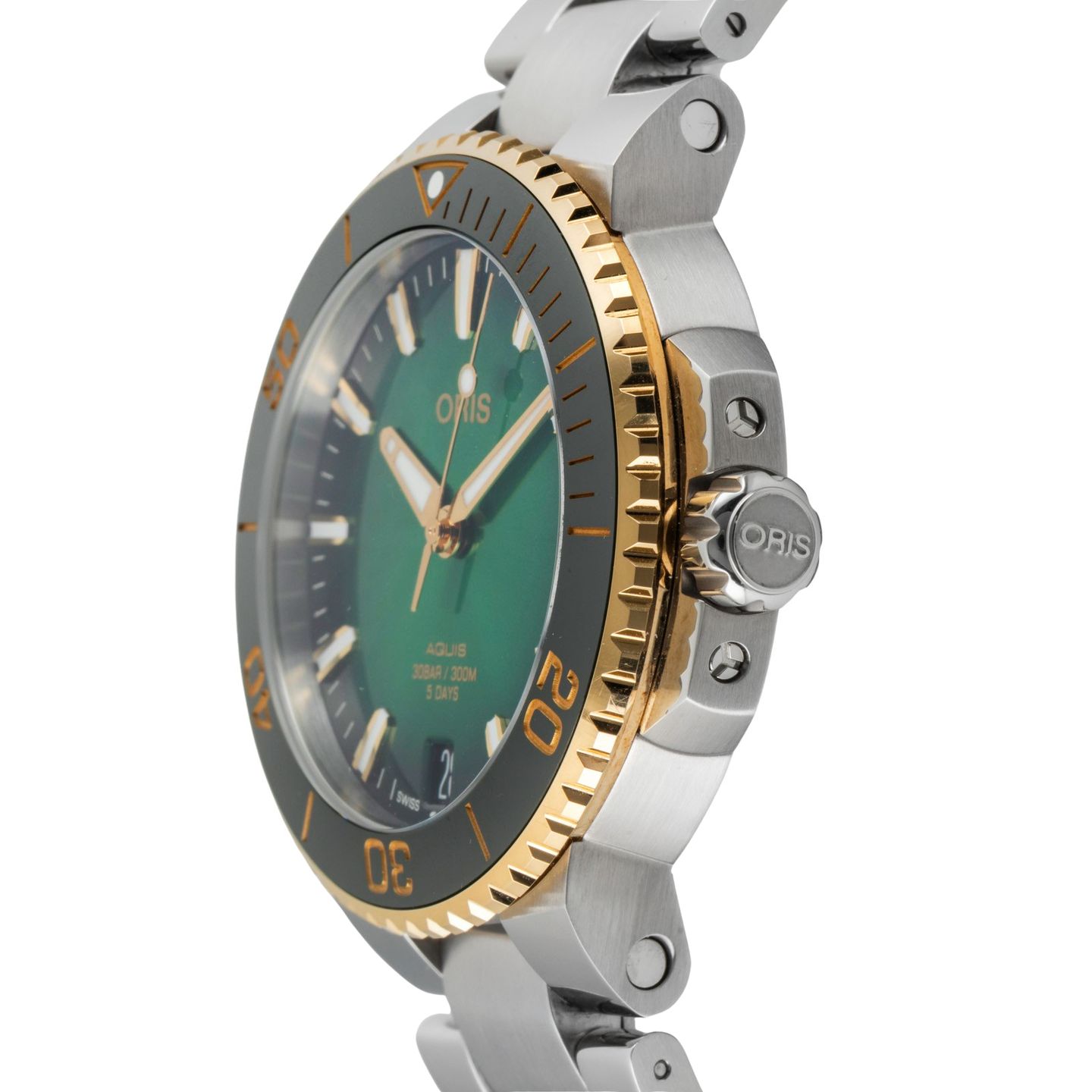 Oris Aquis Date 01 400 7769 6357-07 8 22 09PEB (Unknown (random serial)) - Green dial 42 mm Steel case (6/8)