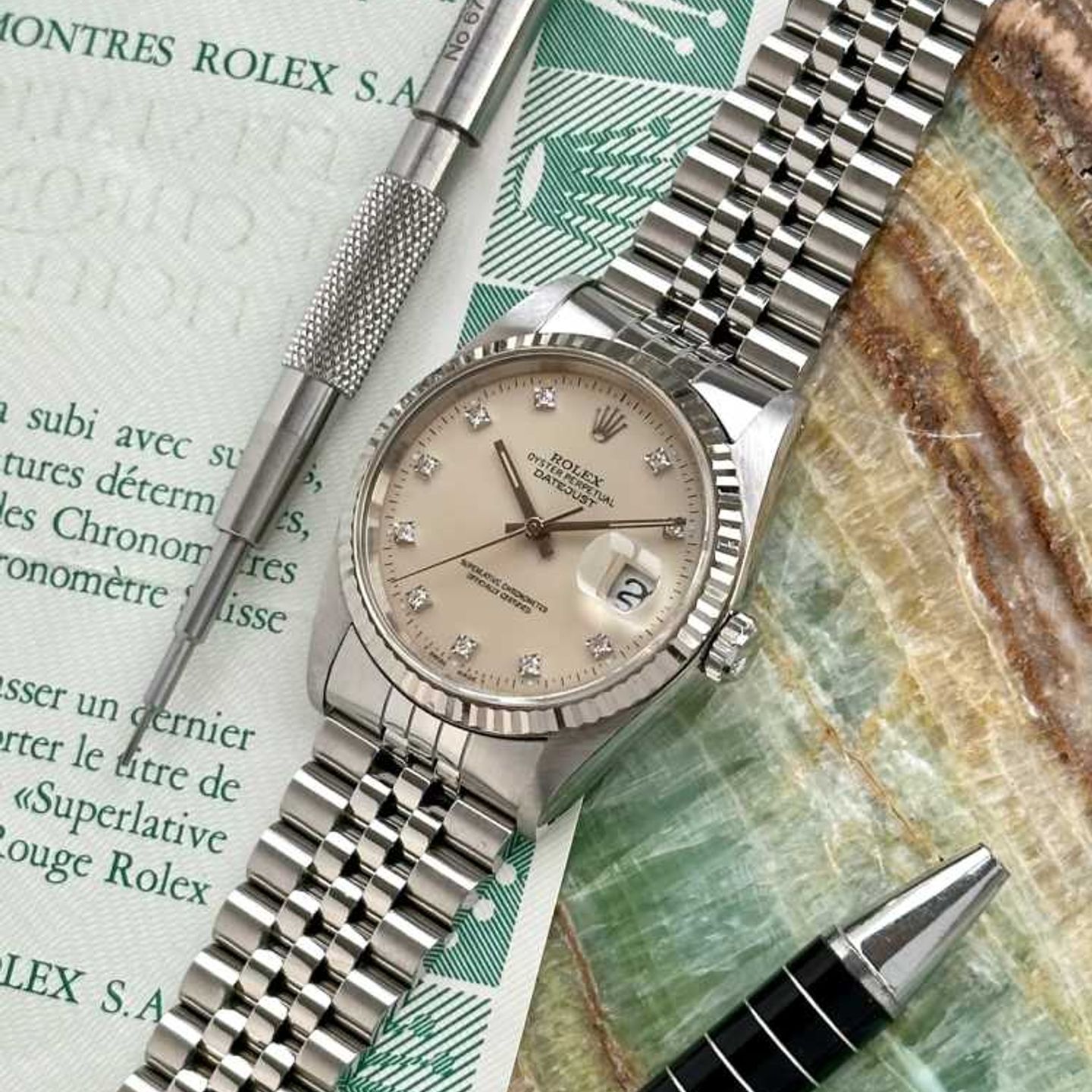 Rolex Datejust 36 16234G (1988) - Silver dial 36 mm Steel case (4/8)