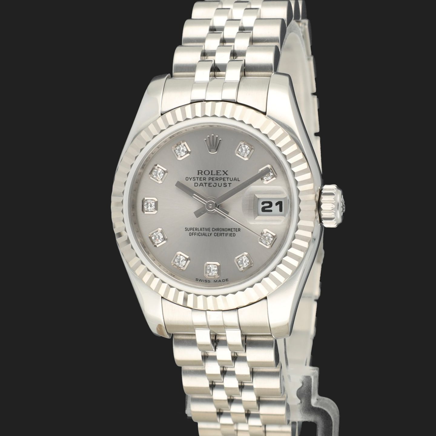Rolex Lady-Datejust 179174 (2010) - Silver dial 26 mm Steel case (1/8)