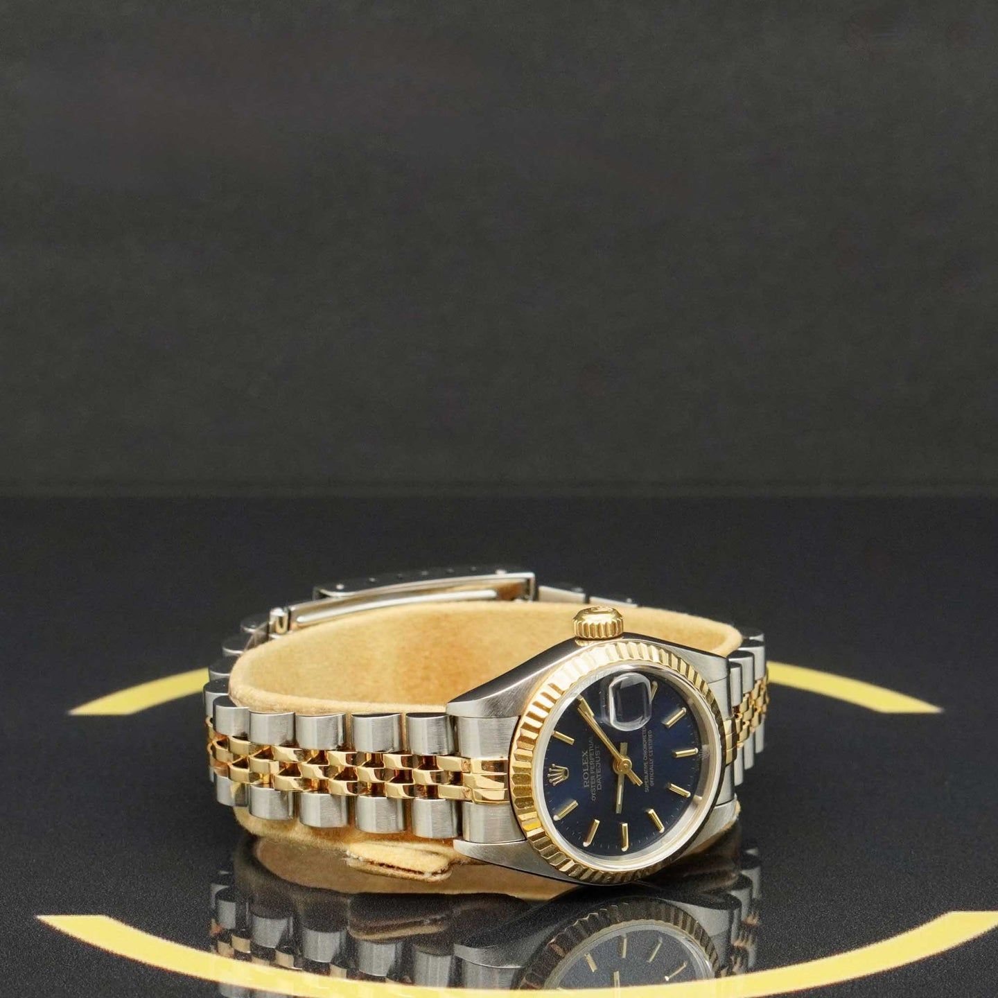 Rolex Lady-Datejust 79173 (1999) - Blue dial 26 mm Gold/Steel case (5/7)