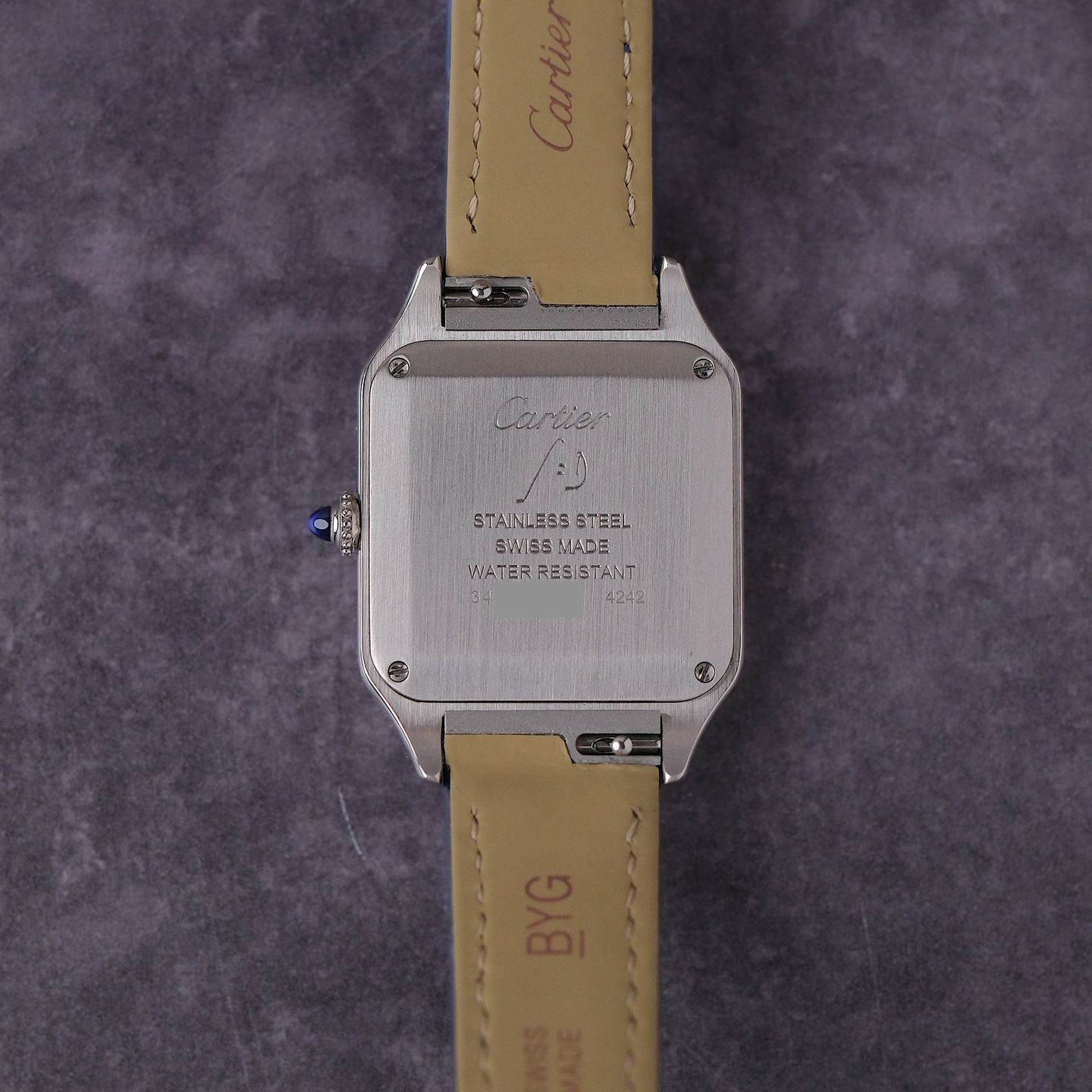 Cartier Santos Dumont WSSA0023 (Unknown (random serial)) - Silver dial 28 mm Steel case (7/8)