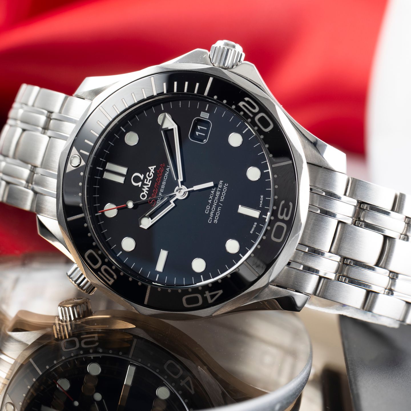 Omega Seamaster Diver 300 M 212.30.41.20.01.003 (Onbekend (willekeurig serienummer)) - Zwart wijzerplaat 41mm Staal (2/8)