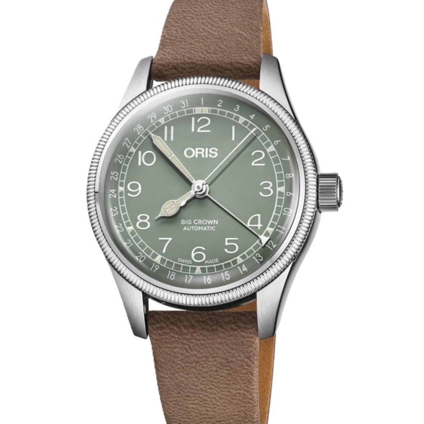 Oris Big Crown Pointer Date 01 403 7799 4067-07 6 20 09FC (2026) - Groen wijzerplaat 40mm Staal (1/1)