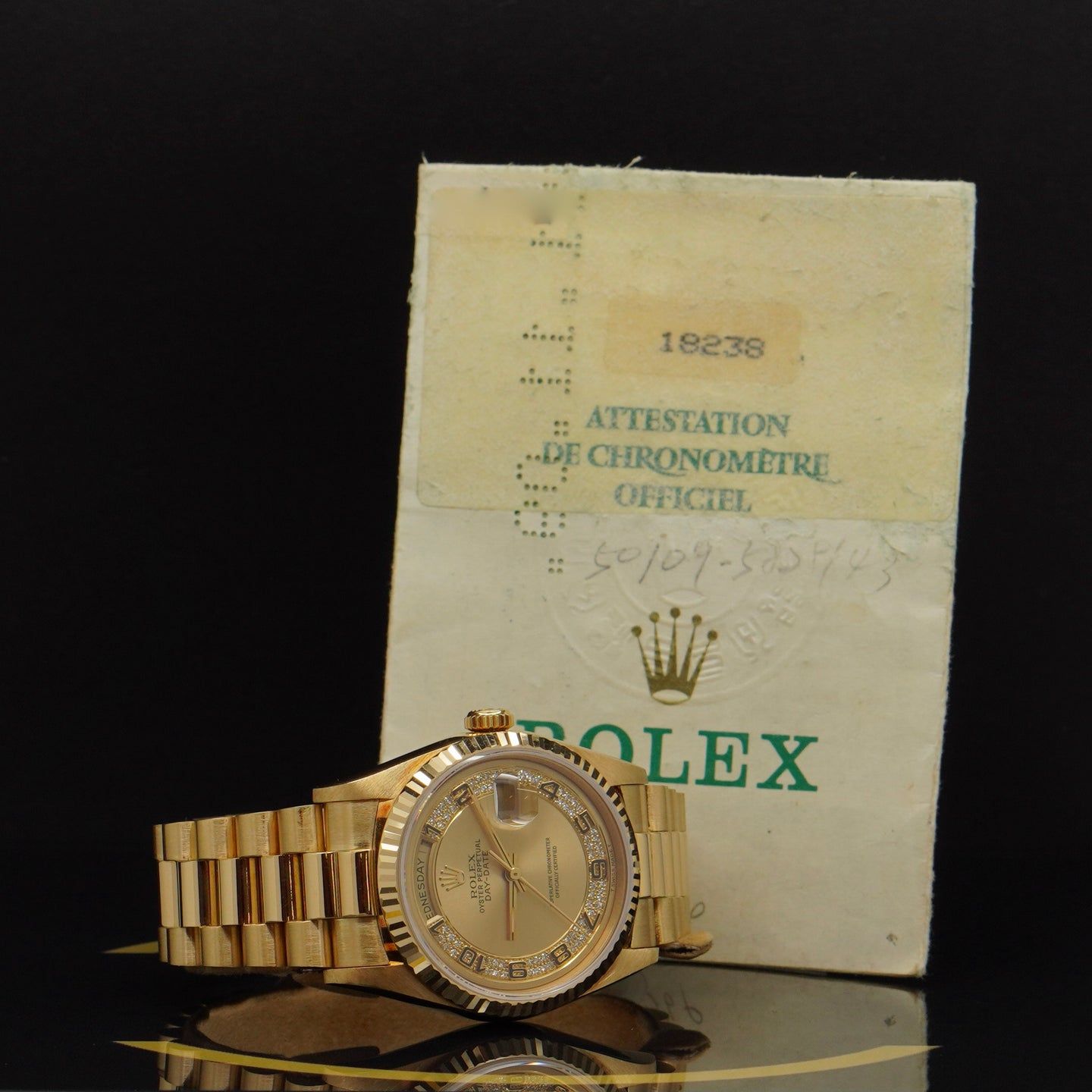 Rolex Day-Date 36 18238 (1991) - Gold dial 36 mm Yellow Gold case (5/7)