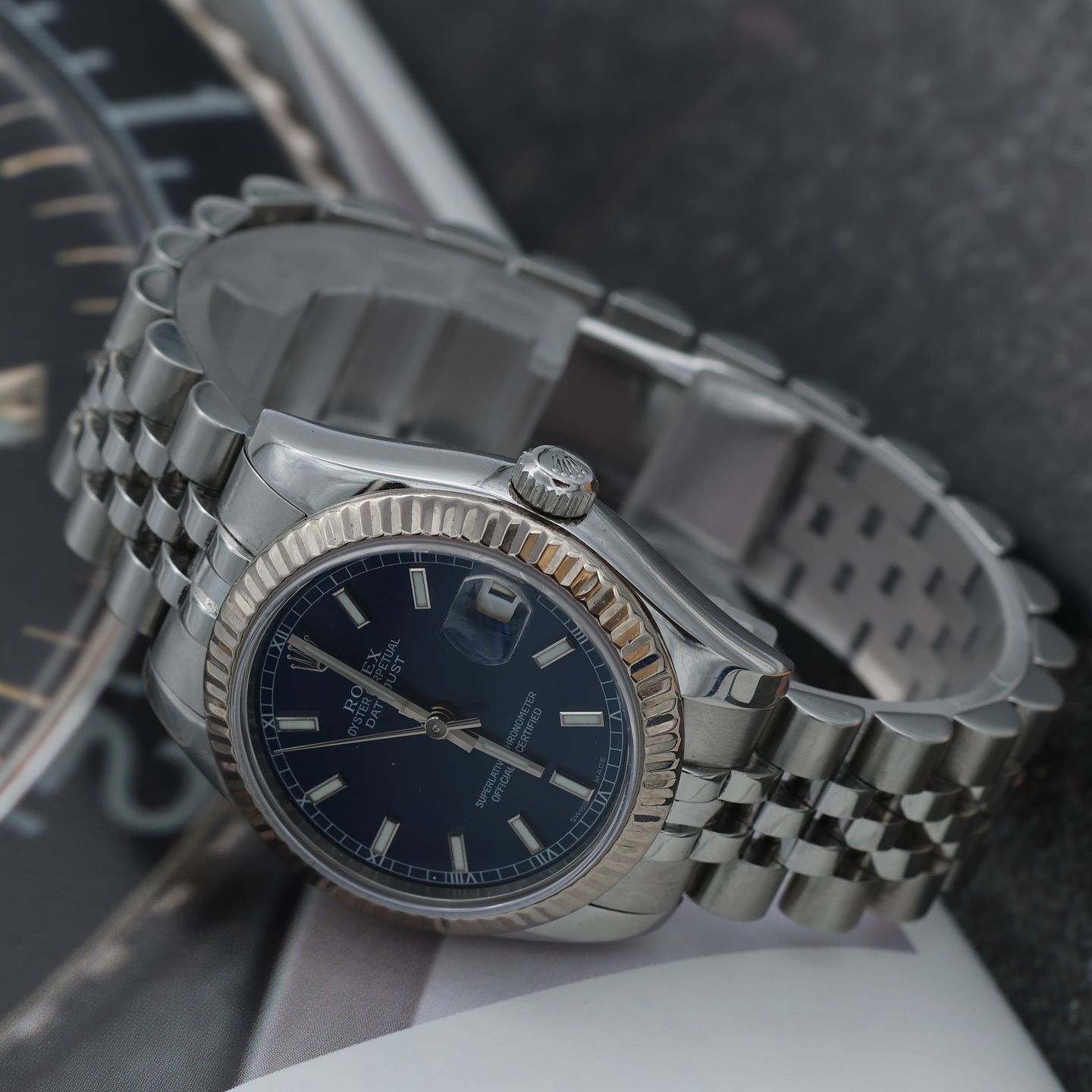 Rolex Datejust 31 178274 (Unknown (random serial)) - Blue dial 31 mm Steel case (6/8)