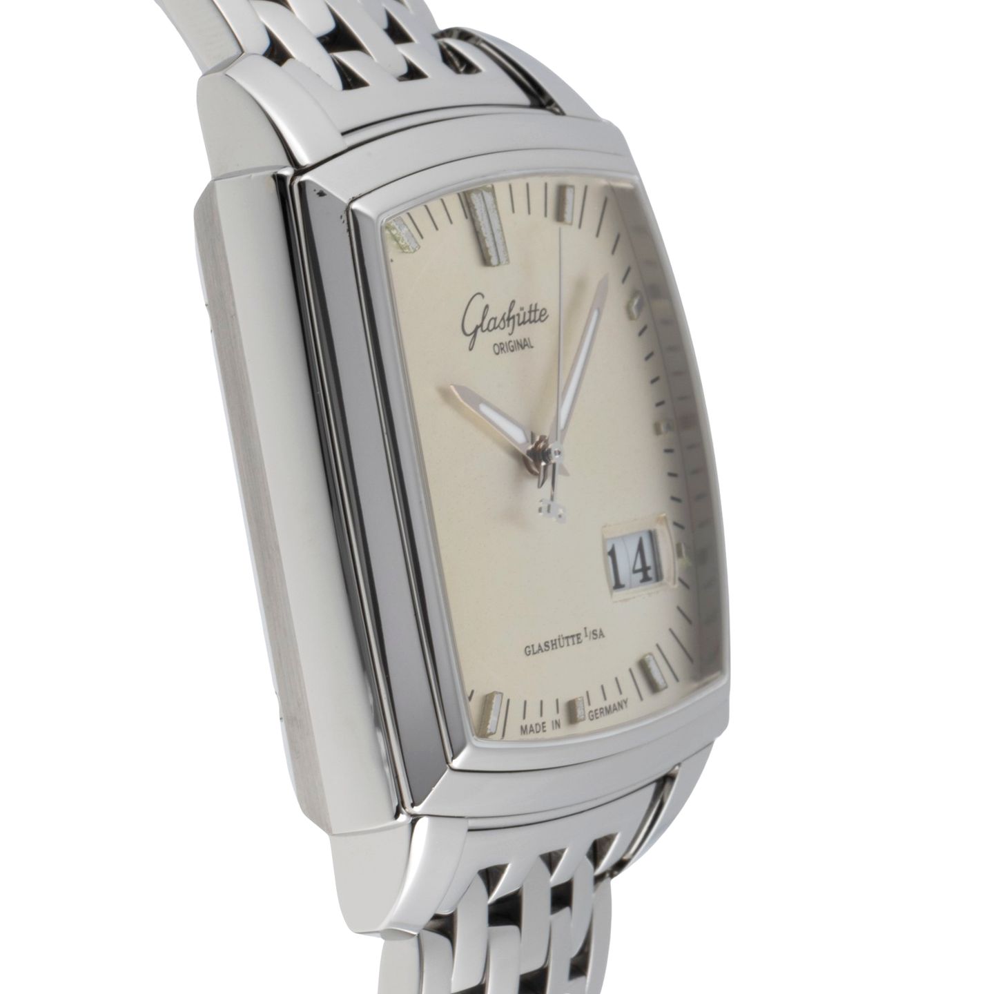 Glashütte Original Senator Karrée 1-39-42-53-52-14 (Onbekend (willekeurig serienummer)) - Zilver wijzerplaat 40mm Staal (7/8)