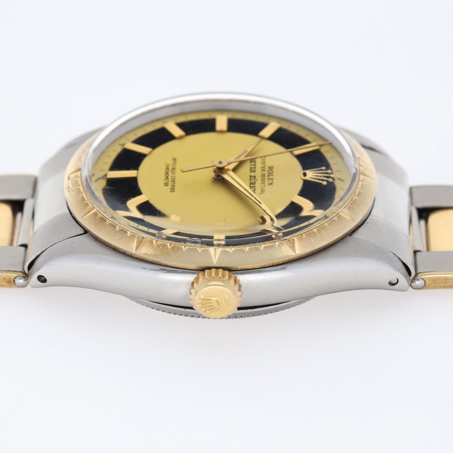 Rolex Oyster Perpetual 6582 (1956) - Yellow dial 34 mm Steel case (5/8)