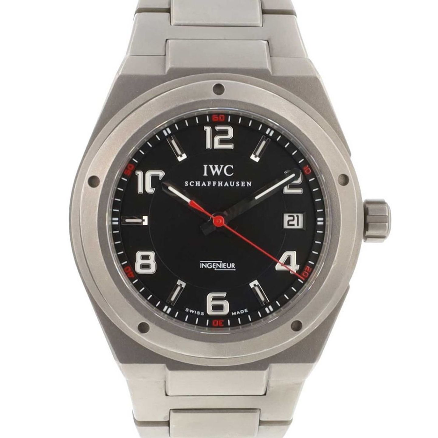 IWC Ingenieur AMG IW322702 (Unknown (random serial)) - Black dial 43 mm Titanium case (1/8)