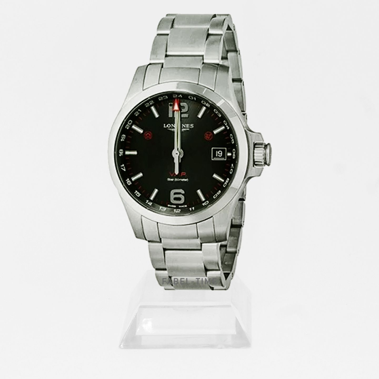 Longines Conquest L3.718.4.56.6 (2024) - Zwart wijzerplaat 41mm Staal (1/1)