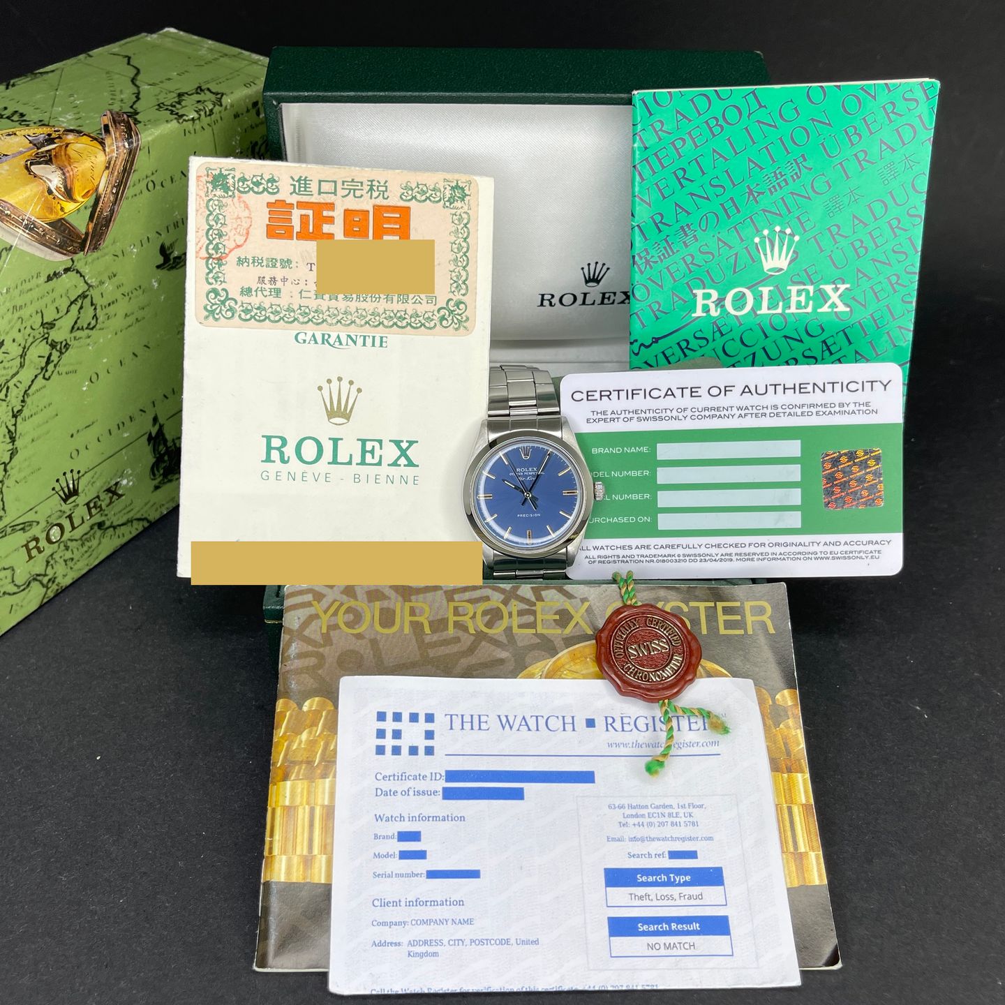 Rolex Air-King 5500 (1981) - Blue dial 34 mm Steel case (3/8)