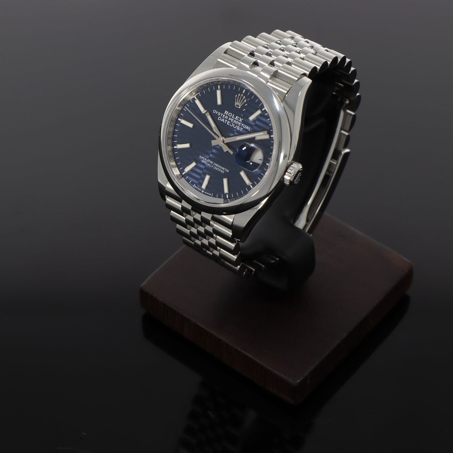 Rolex Datejust 36 126200 (2023) - Blue dial 36 mm Steel case (3/8)