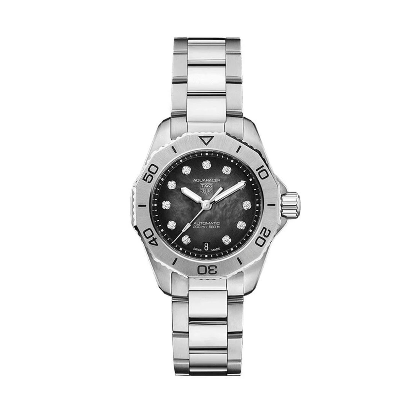 TAG Heuer Aquaracer Lady WBP2410.BA0622 (2024) - Black dial 30 mm Steel case (3/3)