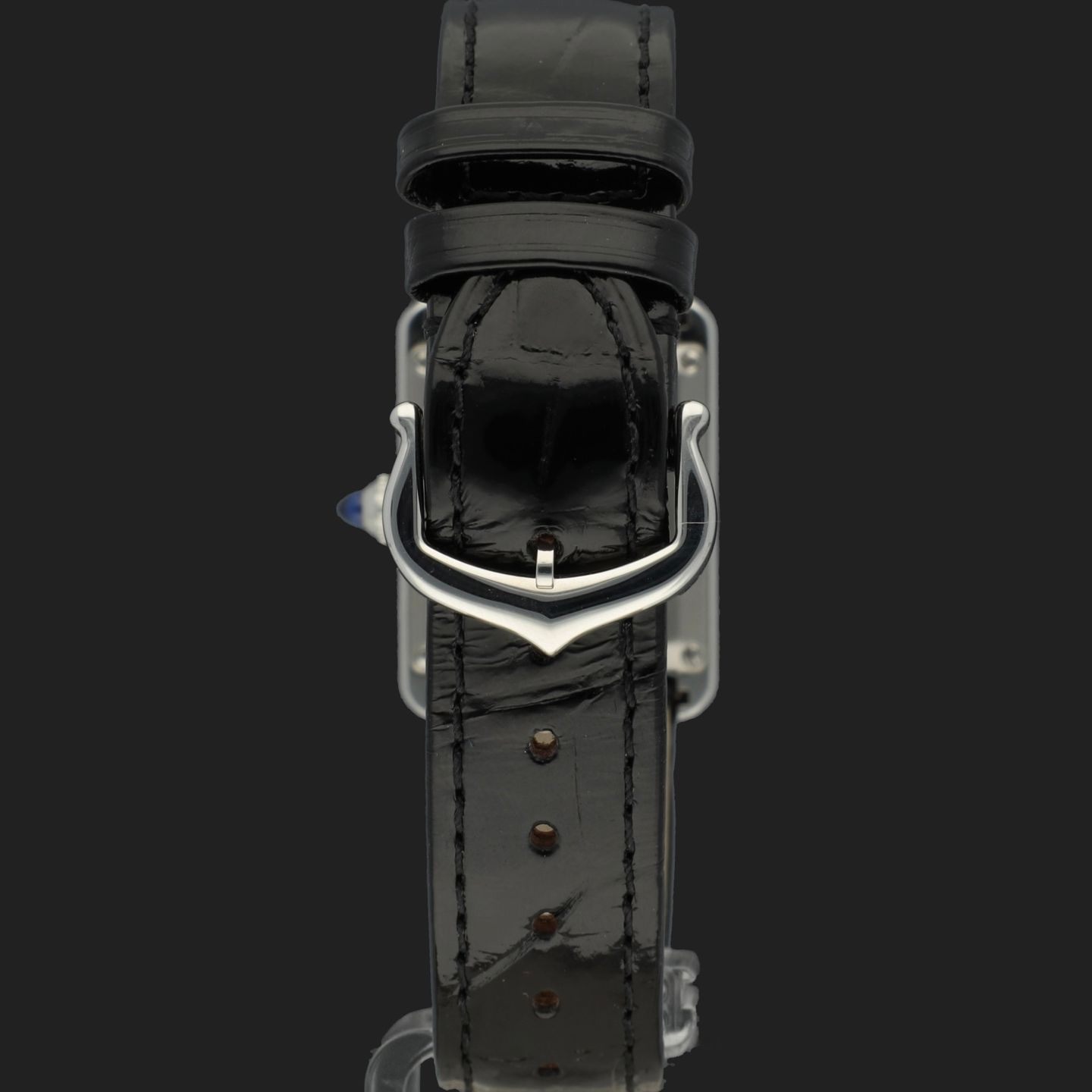 Cartier Tank WSTA0071 (2024) - Black dial 22 mm Steel case (6/8)