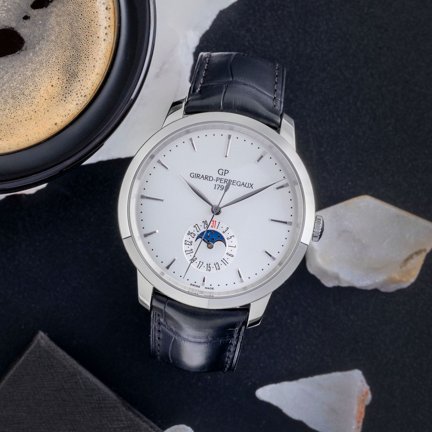 Girard-Perregaux 1966 49545-11-131-11A (Onbekend (willekeurig serienummer)) - Wit wijzerplaat 41mm Staal (1/8)