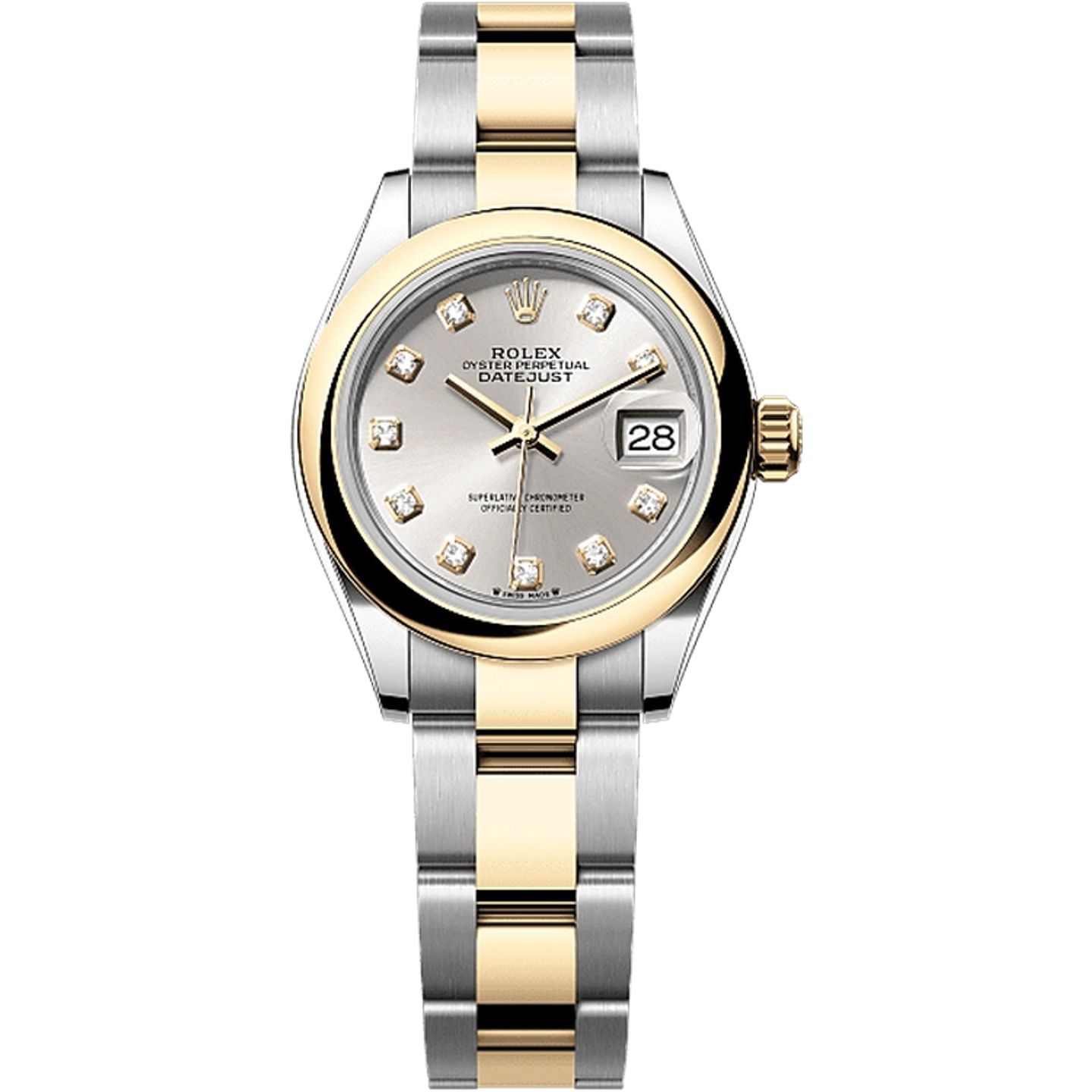 Rolex Lady-Datejust 279163 (2025) - Zilver wijzerplaat 28mm Goud/Staal (1/1)