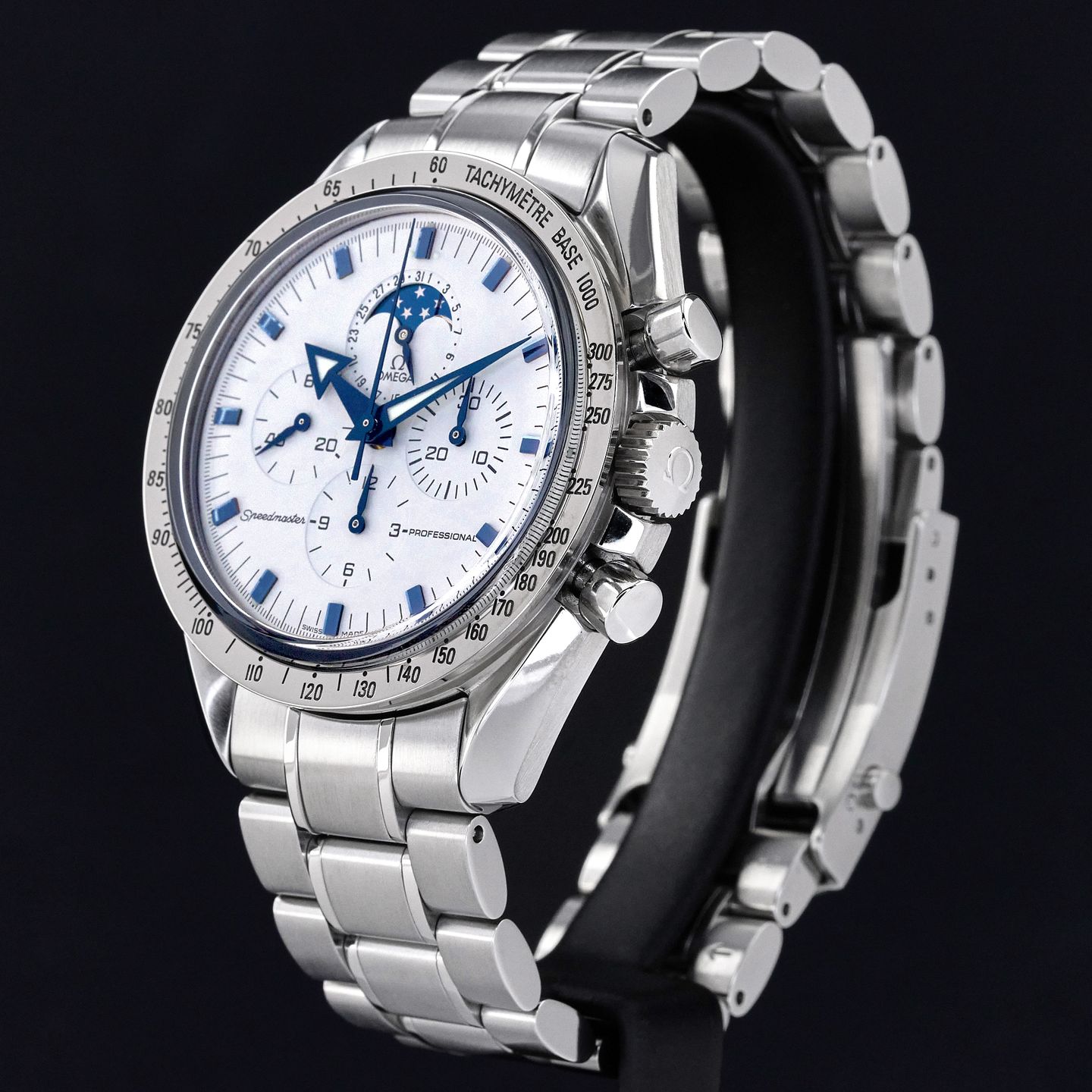 Omega Speedmaster Professional Moonwatch Moonphase 3575.20 (1999) - White dial 42 mm (3/7)