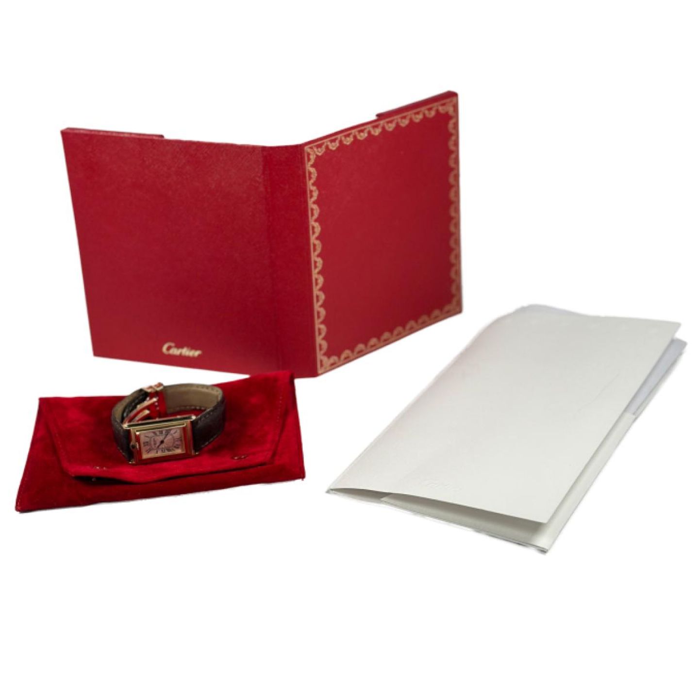 Cartier Tank 2499C (2002) - Wit wijzerplaat 25mm Geelgoud (4/5)