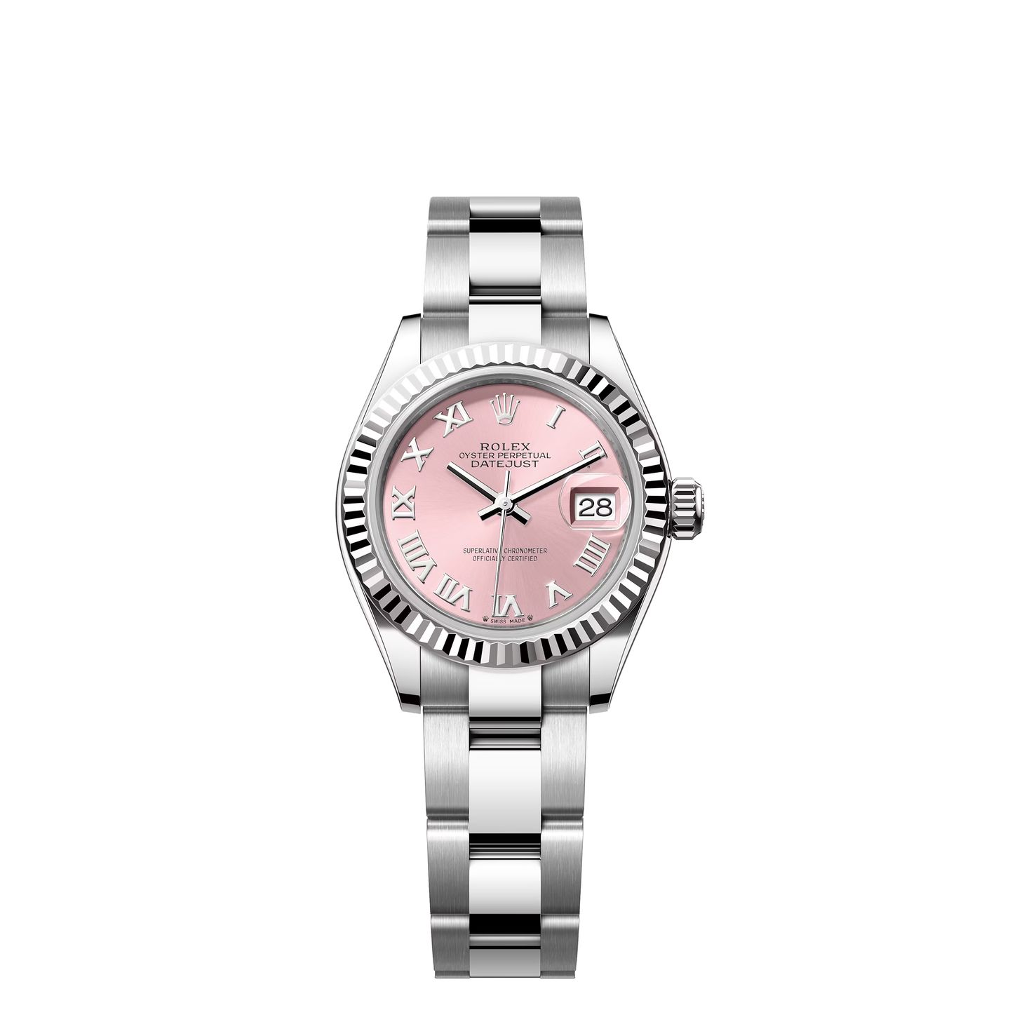 Rolex Lady-Datejust 279174 (2024) - Pink dial 28 mm Steel case (1/8)