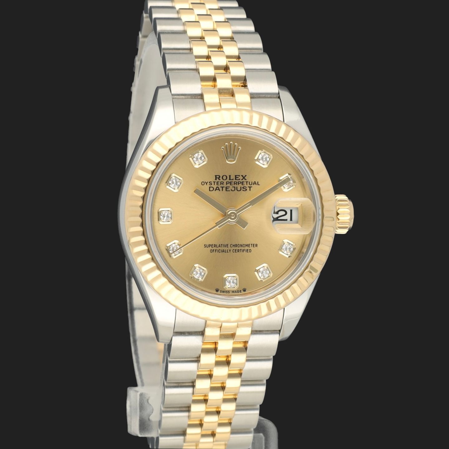 Rolex Lady-Datejust 279173 (2021) - Champagne dial 28 mm Gold/Steel case (4/8)
