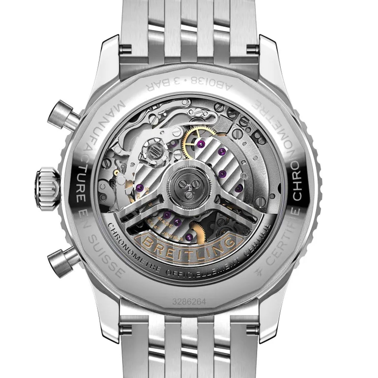 Breitling Navitimer 1 B01 Chronograph AB0138 (2026) - Zwart wijzerplaat 43mm Staal (3/5)