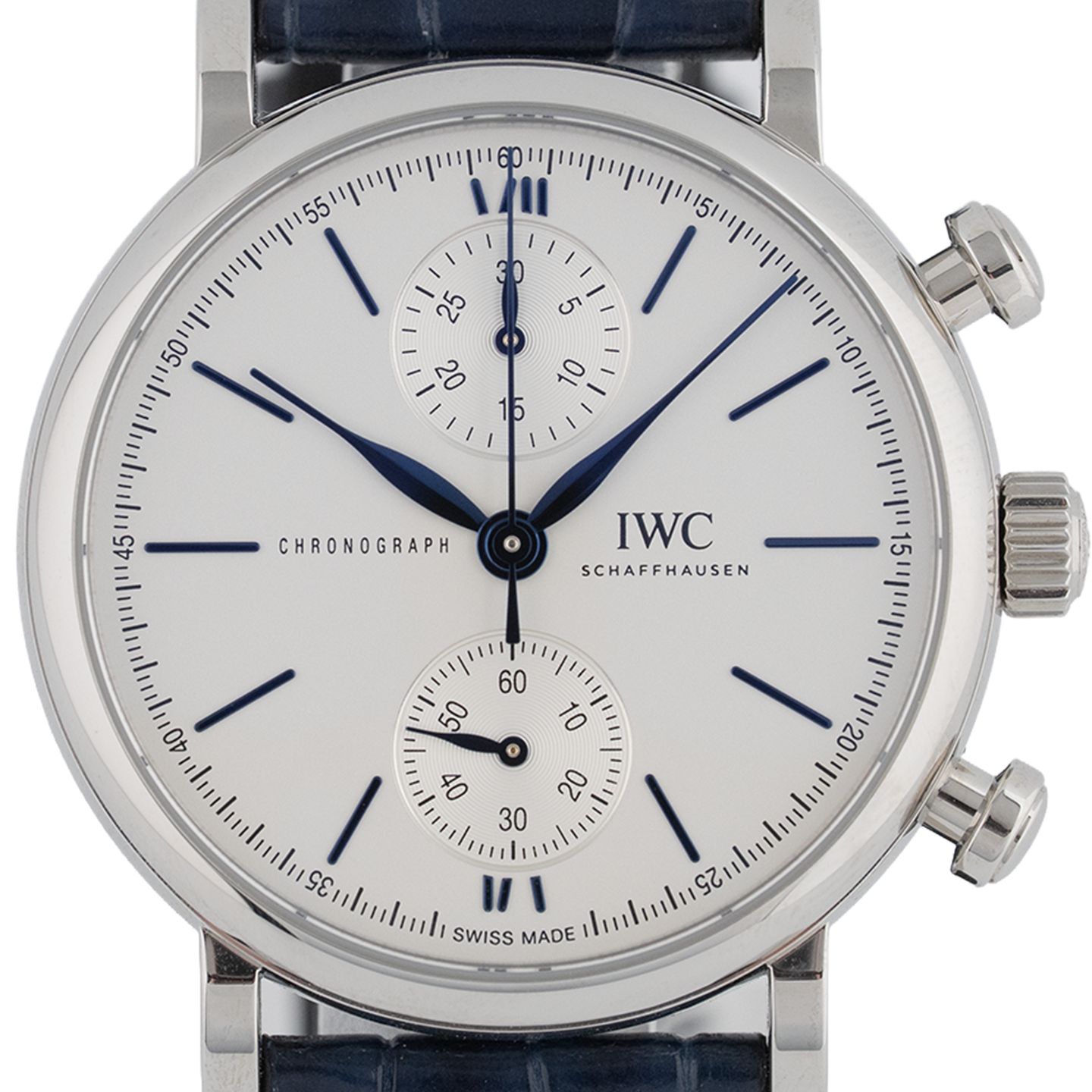 IWC Portofino Chronograph IW391407 (2022) - Zilver wijzerplaat 39mm Staal (2/7)