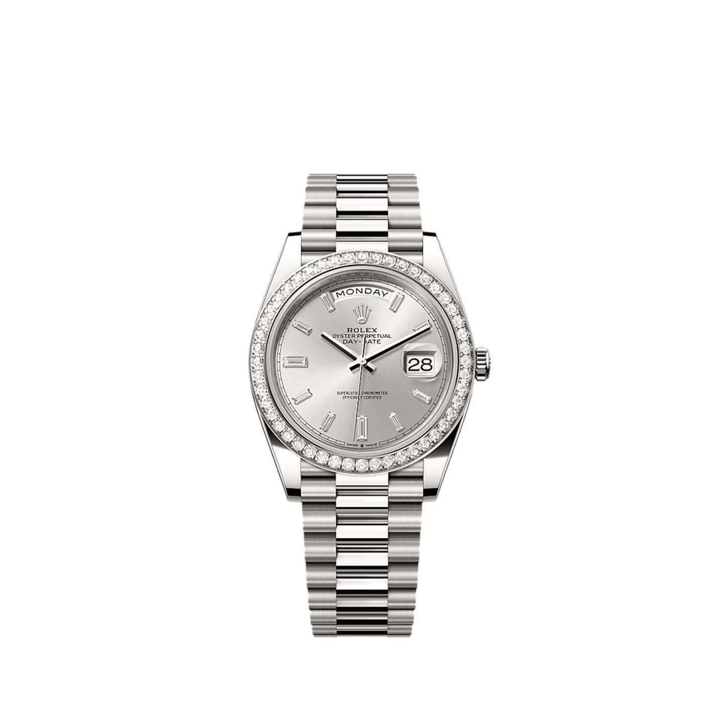 Rolex Day-Date 40 228349RBR (2025) - Silver dial 40 mm White Gold case (1/1)