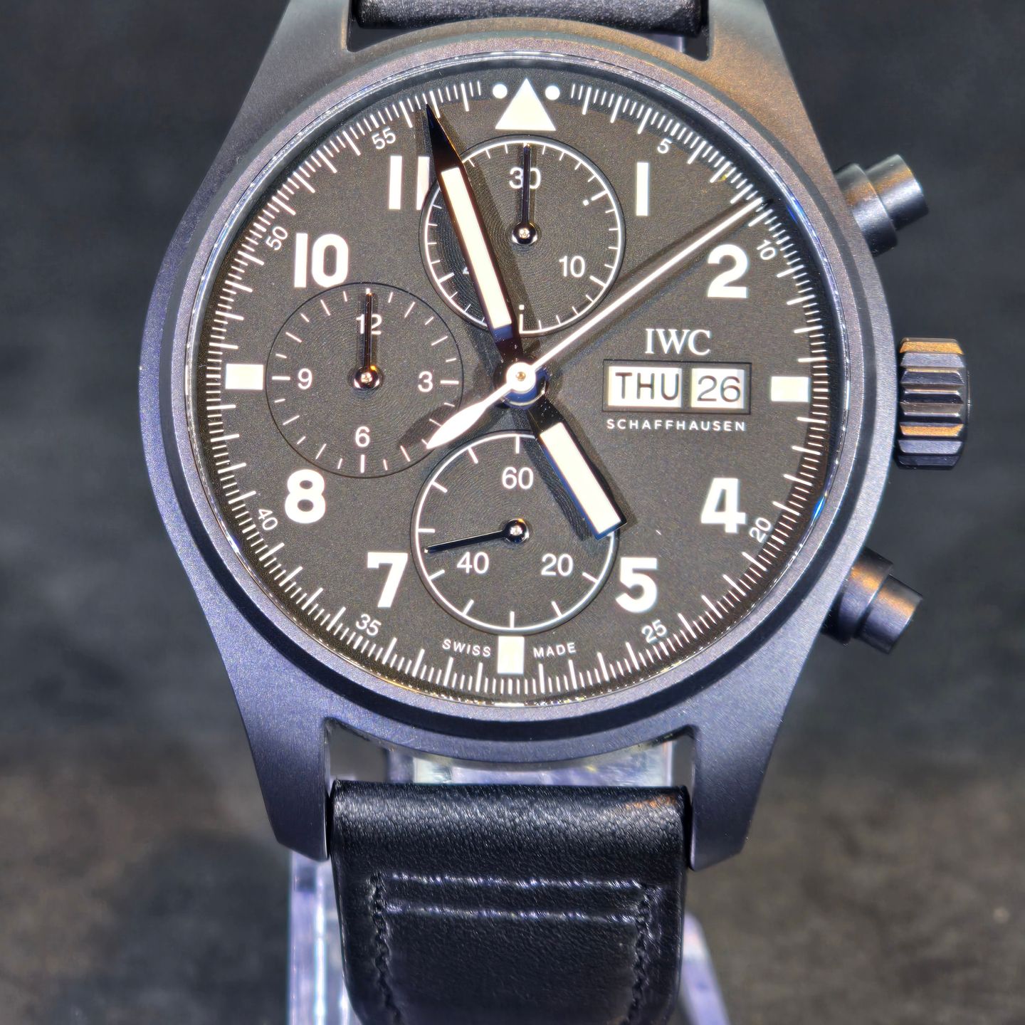 IWC Pilot Chronograph IW387905 (2023) - Zwart wijzerplaat 41mm Keramiek (1/8)