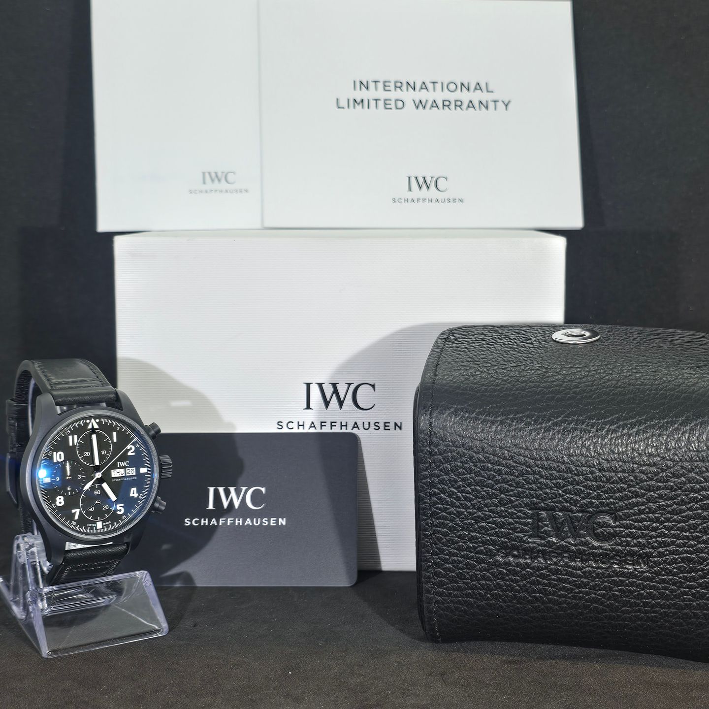 IWC Pilot Chronograph IW387905 (2023) - Zwart wijzerplaat 41mm Keramiek (8/8)