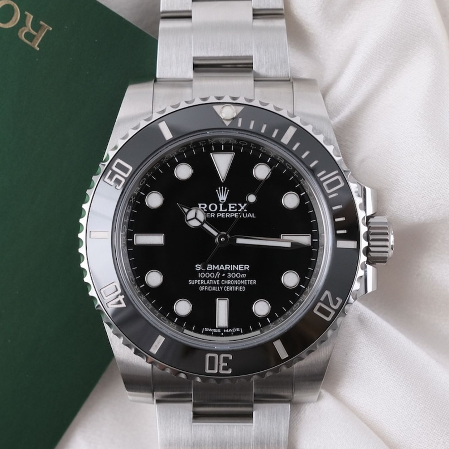 Rolex Submariner No Date 114060 (2019) - Zwart wijzerplaat 40mm Staal (1/8)