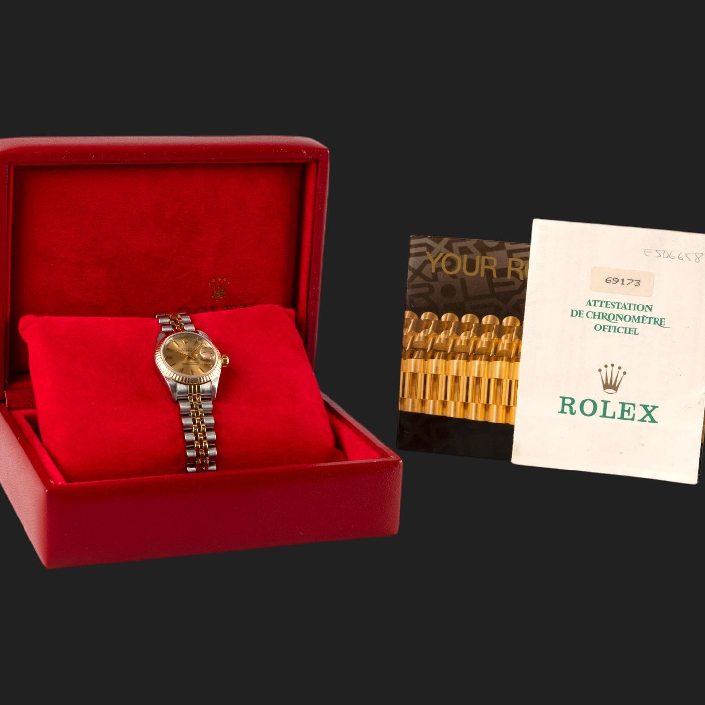 Rolex Lady-Datejust 69173 (1991) - 26mm Goud/Staal (8/8)