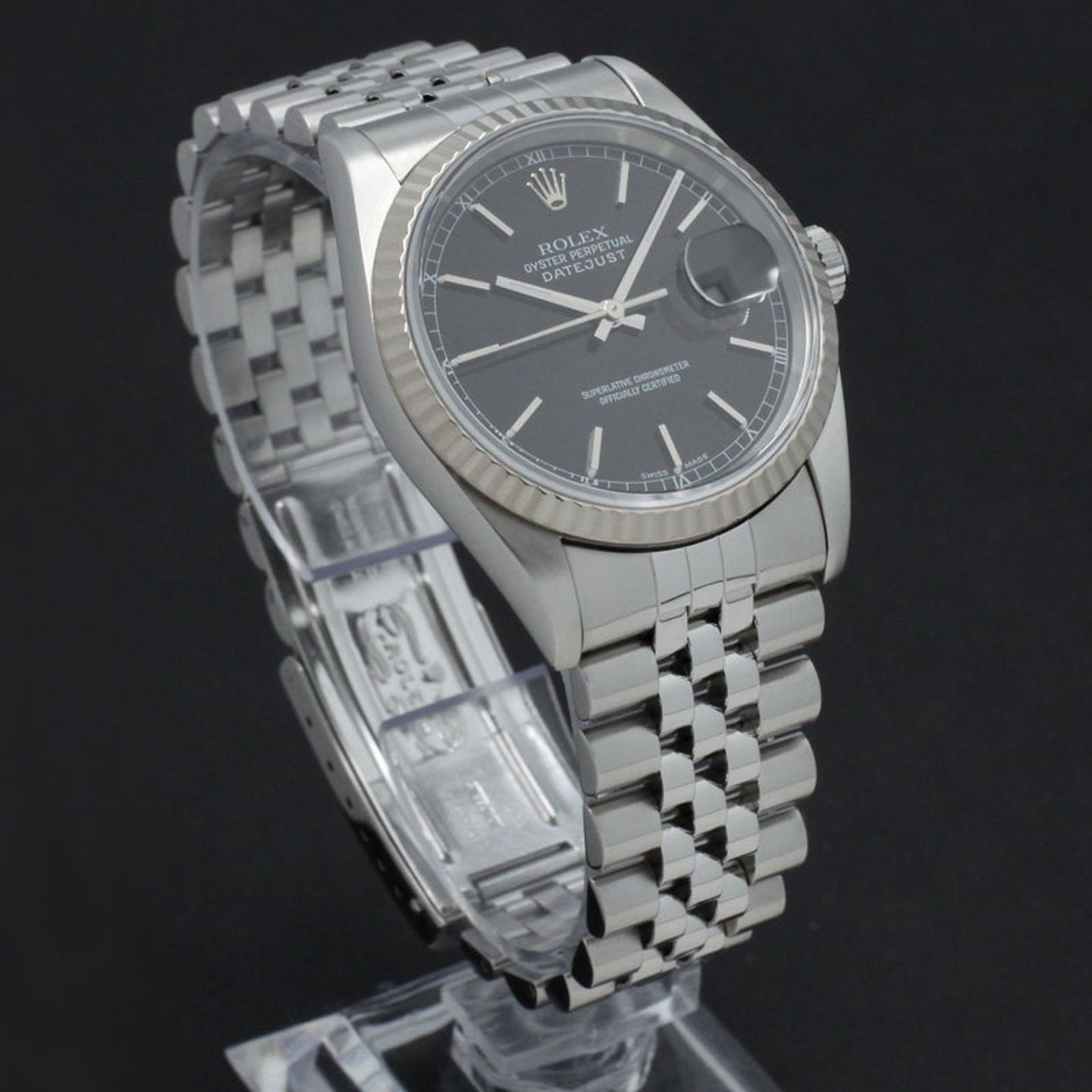 Rolex Datejust 36 16234 (2001) - Black dial 36 mm Steel case (4/7)