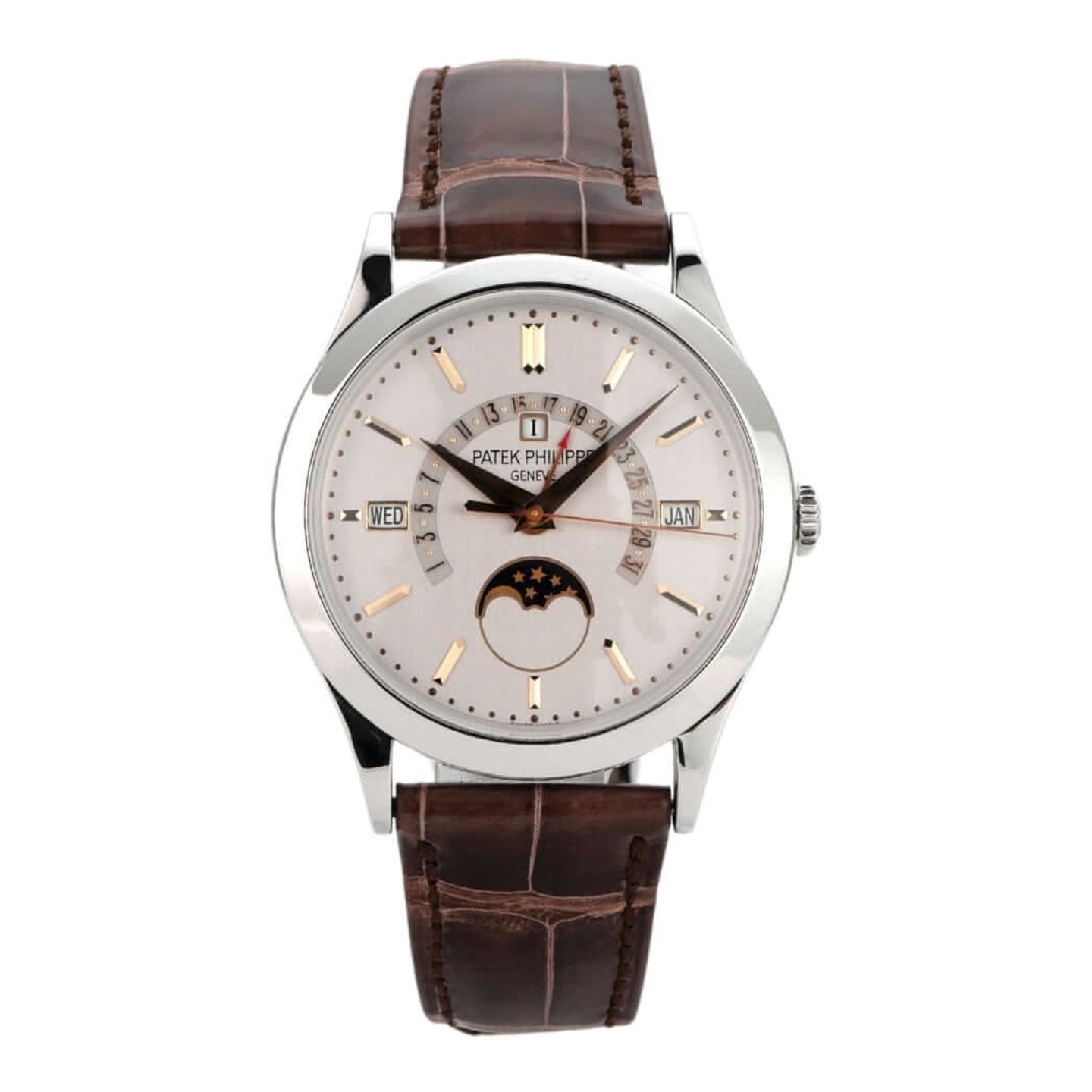Patek Philippe Perpetual Calendar 5496P-015 (2021) - Silver dial 39 mm Platinum case (2/8)