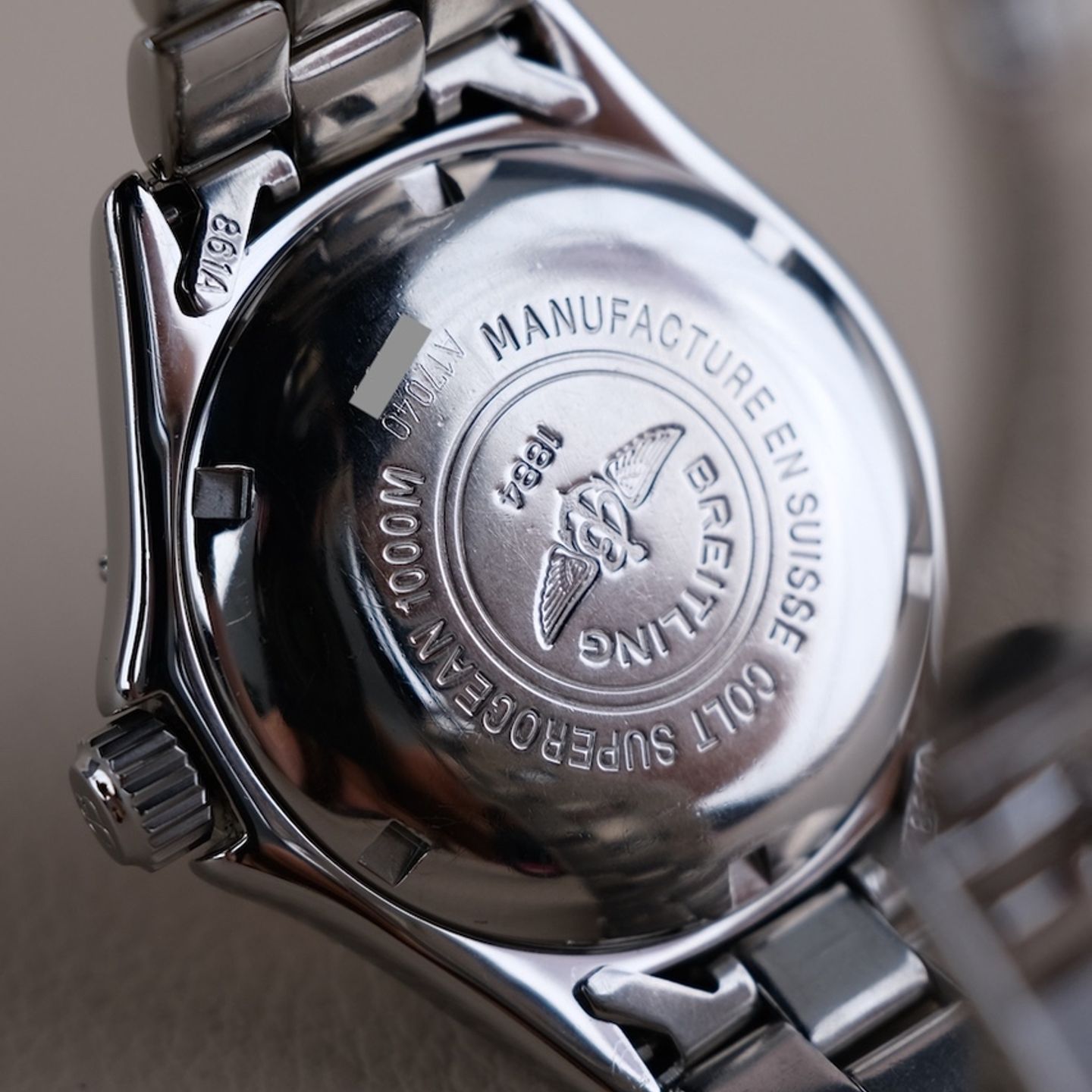 Breitling Superocean A17040 (Unknown (random serial)) - Orange dial 41 mm Steel case (3/8)