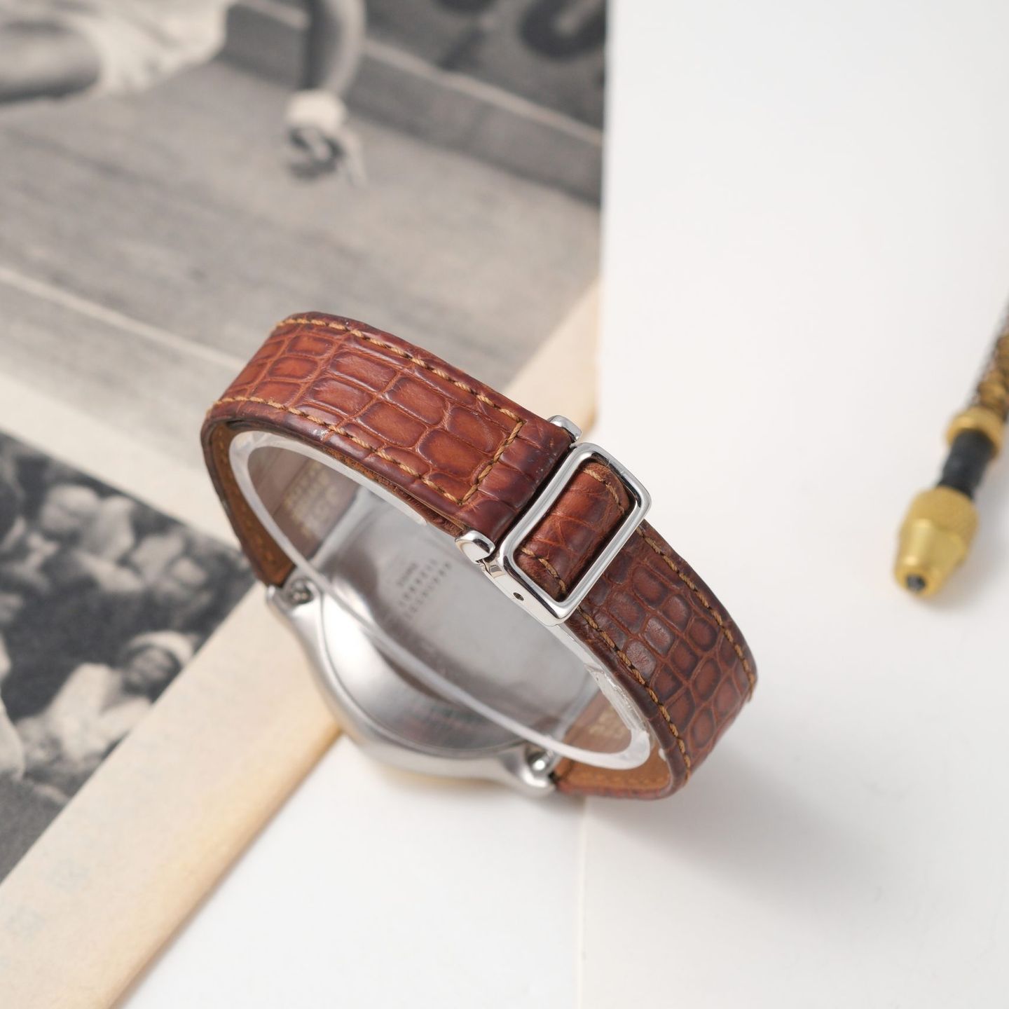 Ebel 1911 1134901 (1990) - White dial 39 mm Gold/Steel case (5/8)