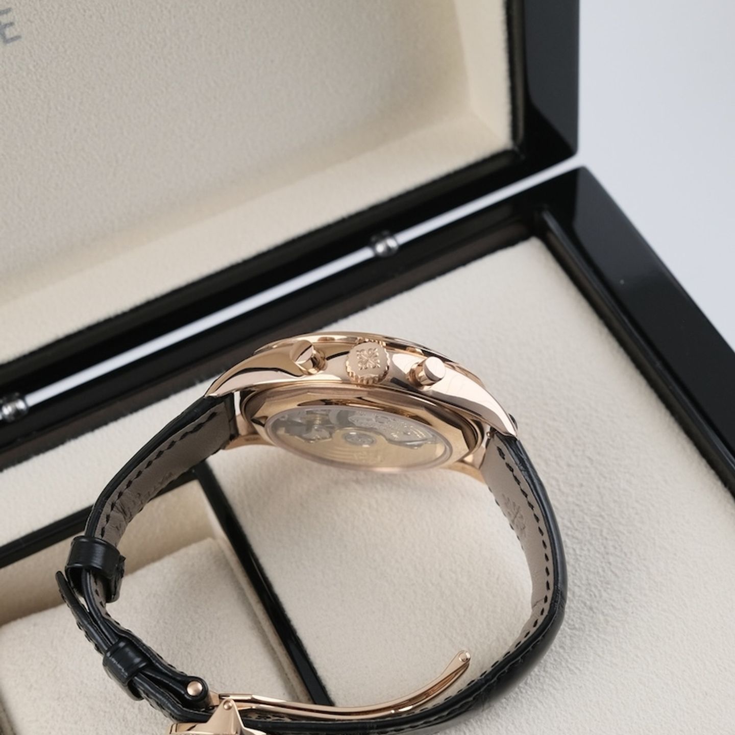 Patek Philippe Annual Calendar Chronograph 5961R-010 (2022) - Black dial 41 mm Rose Gold case (6/8)