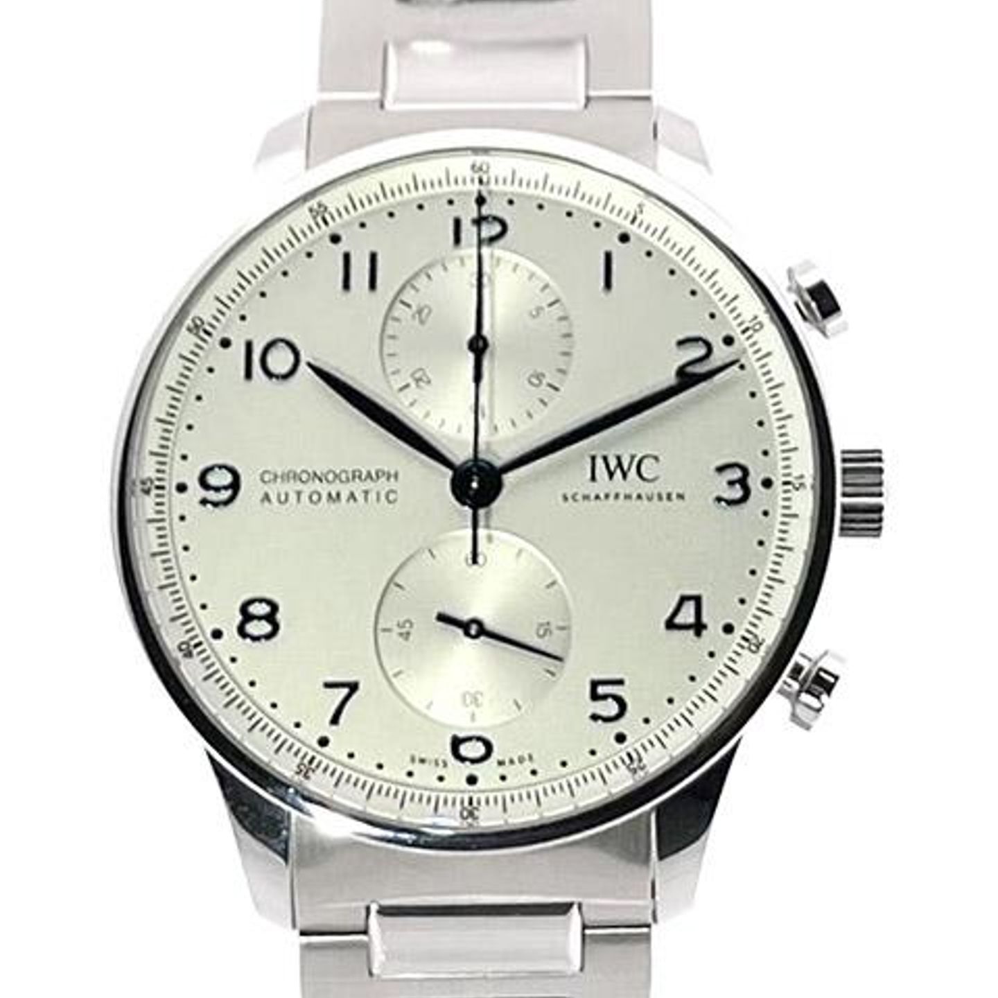 IWC Portuguese Chronograph IW371617 (2021) - Silver dial 41 mm Steel case (1/8)