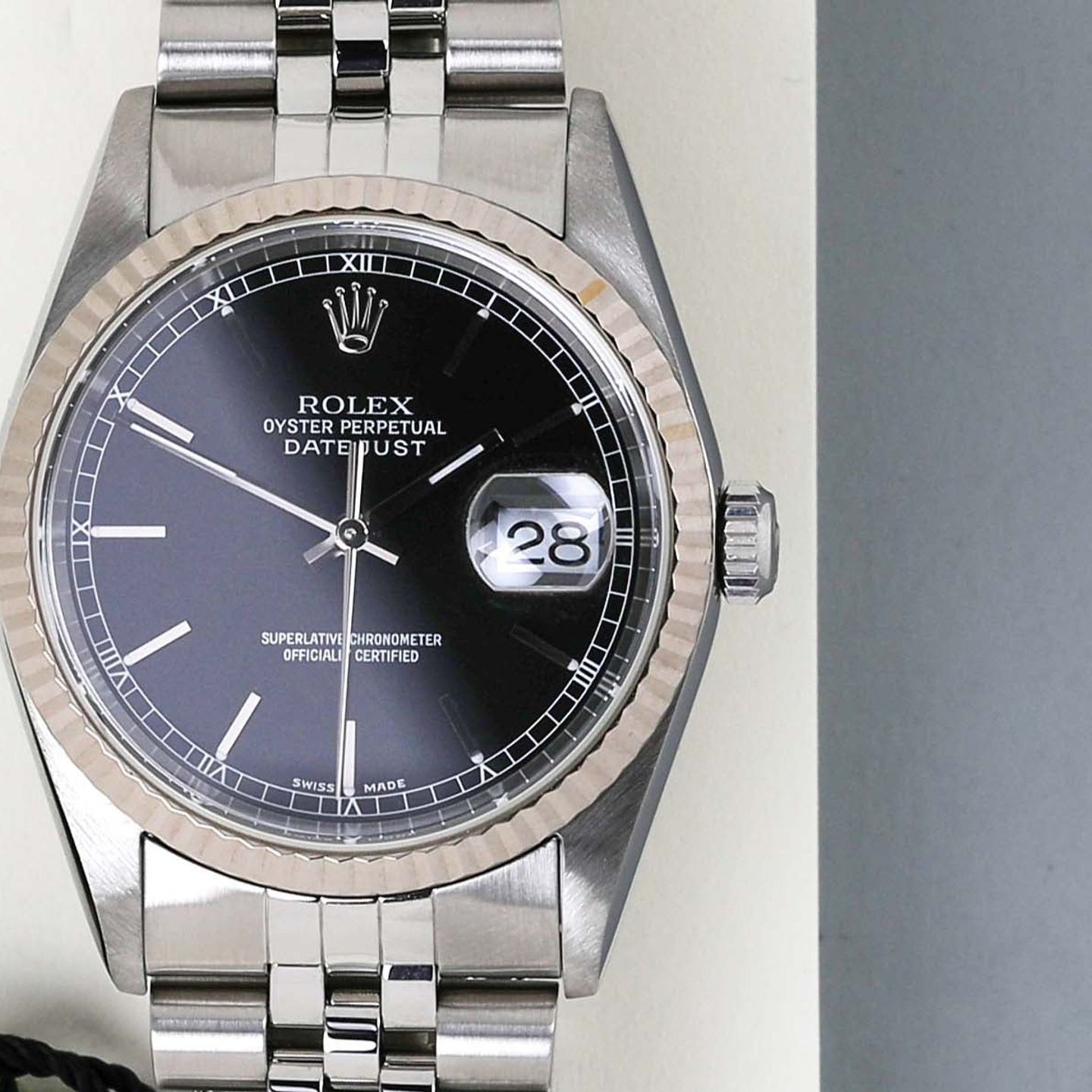 Rolex Datejust 36 16234 (2000) - Zwart wijzerplaat 36mm Staal (5/8)