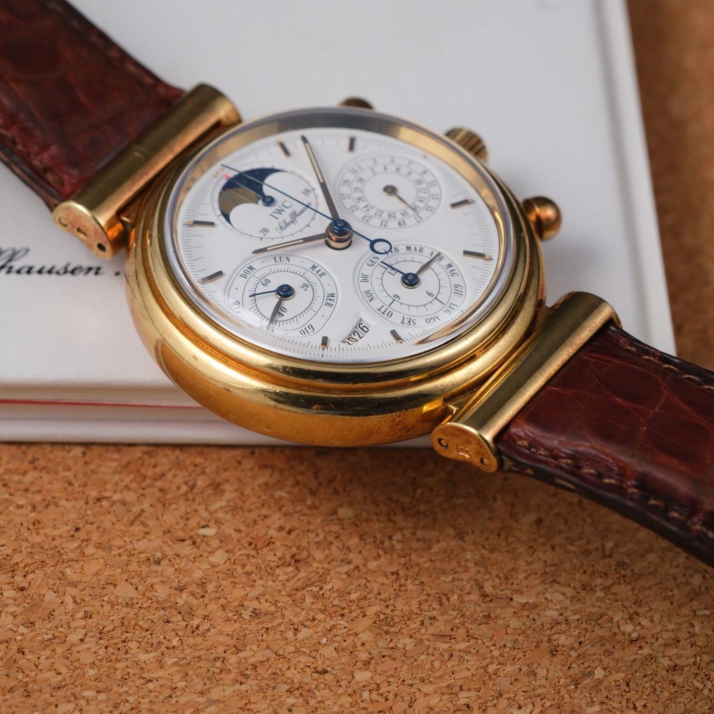 IWC Da Vinci IW3750 (1989) - Wit wijzerplaat 39mm Geelgoud (4/8)
