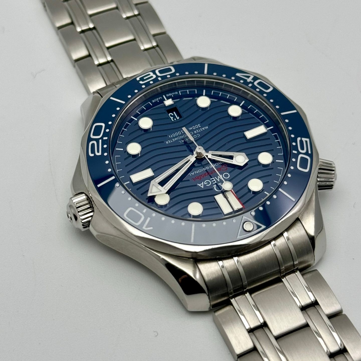 Omega Seamaster Diver 300 M 210.30.42.20.03.001 (2019) - Blauw wijzerplaat 42mm Staal (8/10)