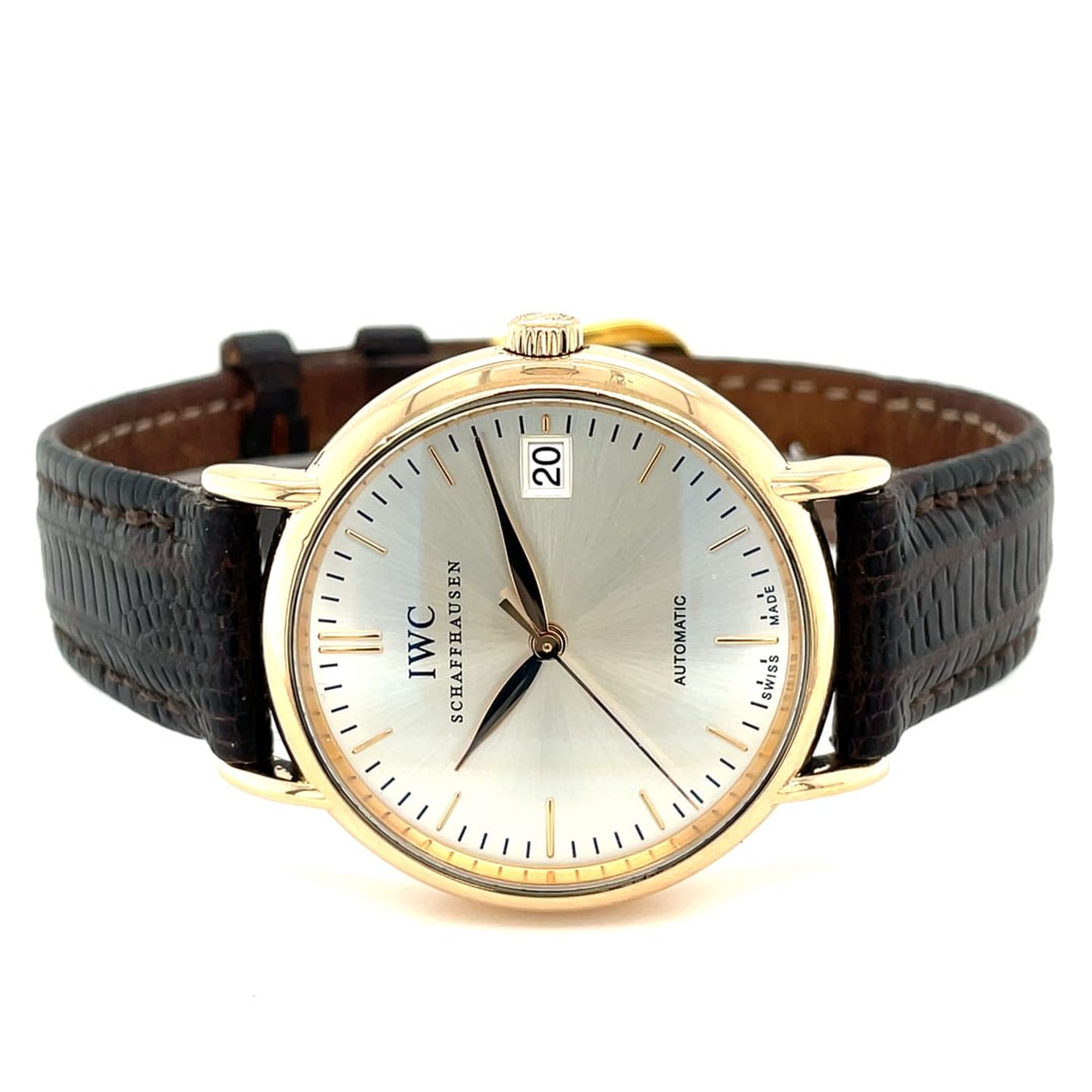 IWC Portofino Automatic IW3564 (2009) - Silver dial 34 mm Yellow Gold case (1/8)