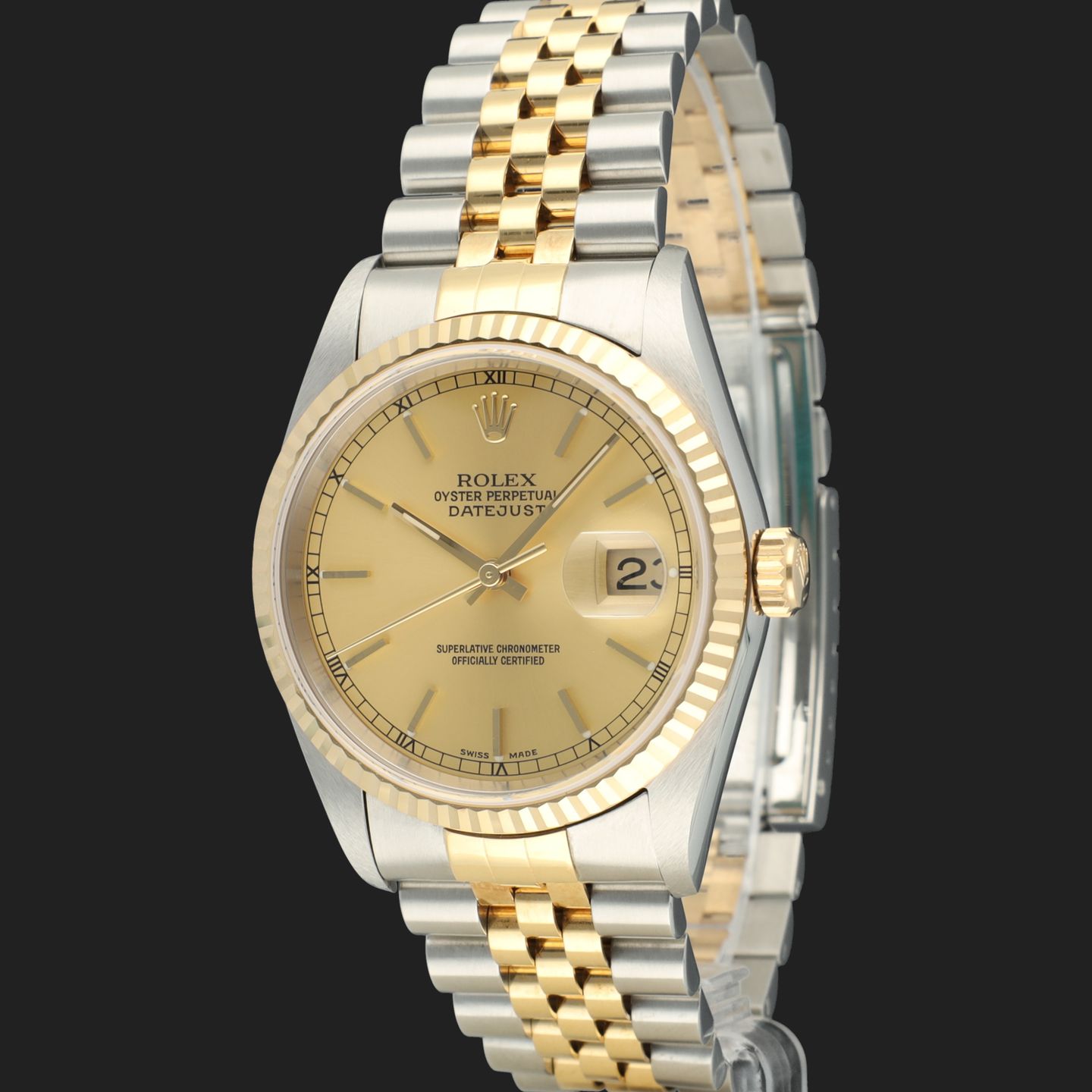 Rolex Datejust 36 16233 (2004) - 36mm Goud/Staal (1/8)