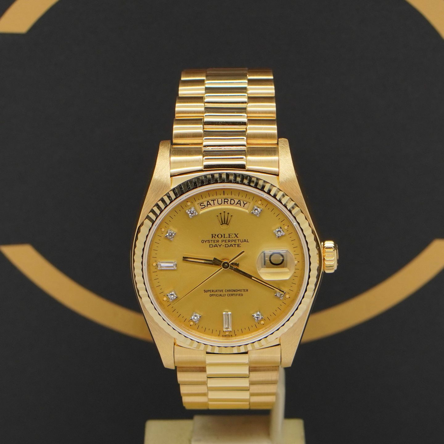 Rolex Day-Date 36 18038 (1987) - Gold dial 36 mm Yellow Gold case (1/7)