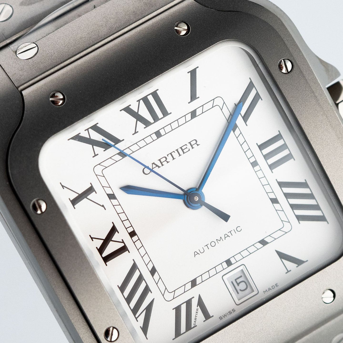 Cartier Santos WSSA0089 (2026) - Wit wijzerplaat 39mm Titanium (3/6)