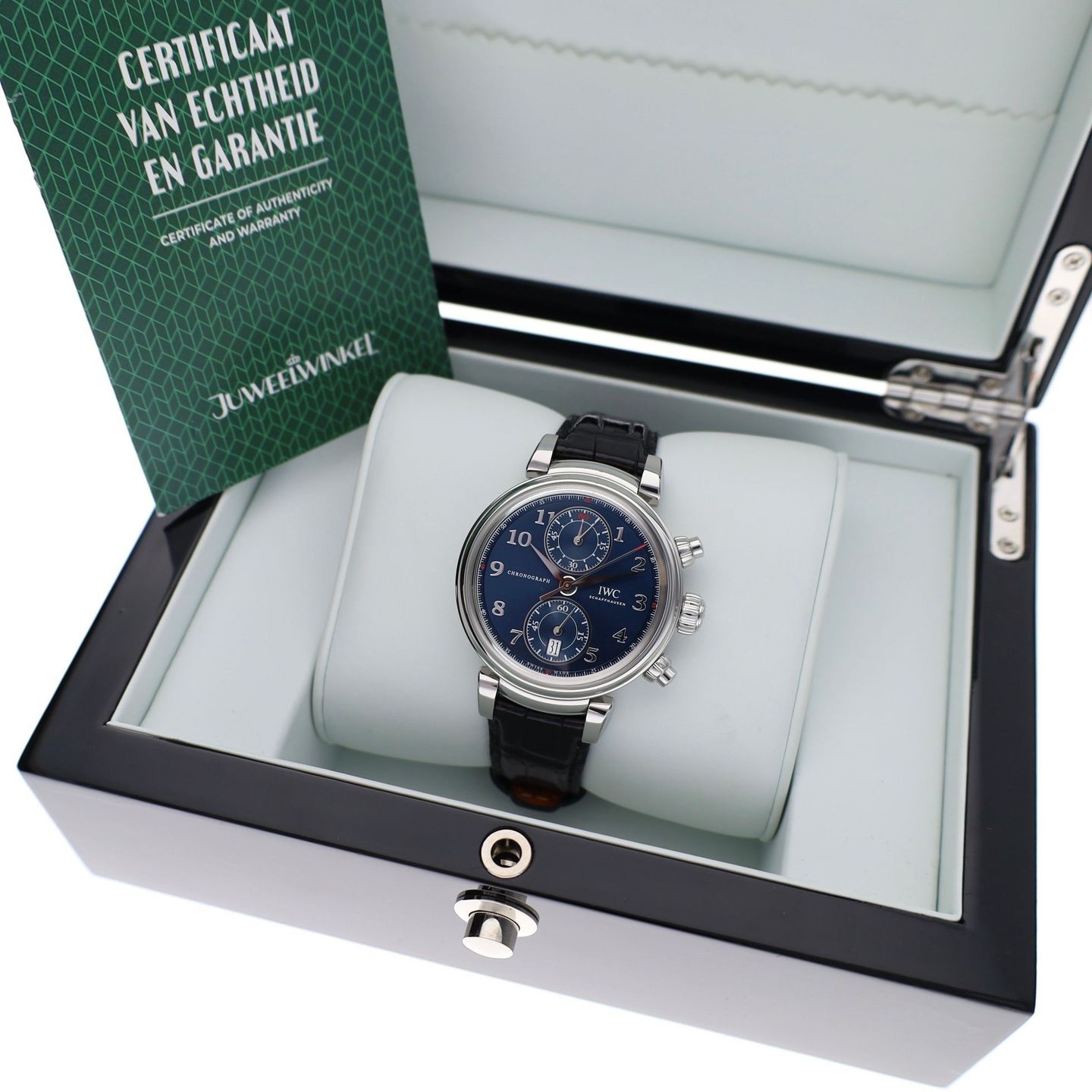 IWC Da Vinci Chronograph IW393402 (Unknown (random serial)) - Blue dial 42 mm Steel case (3/8)