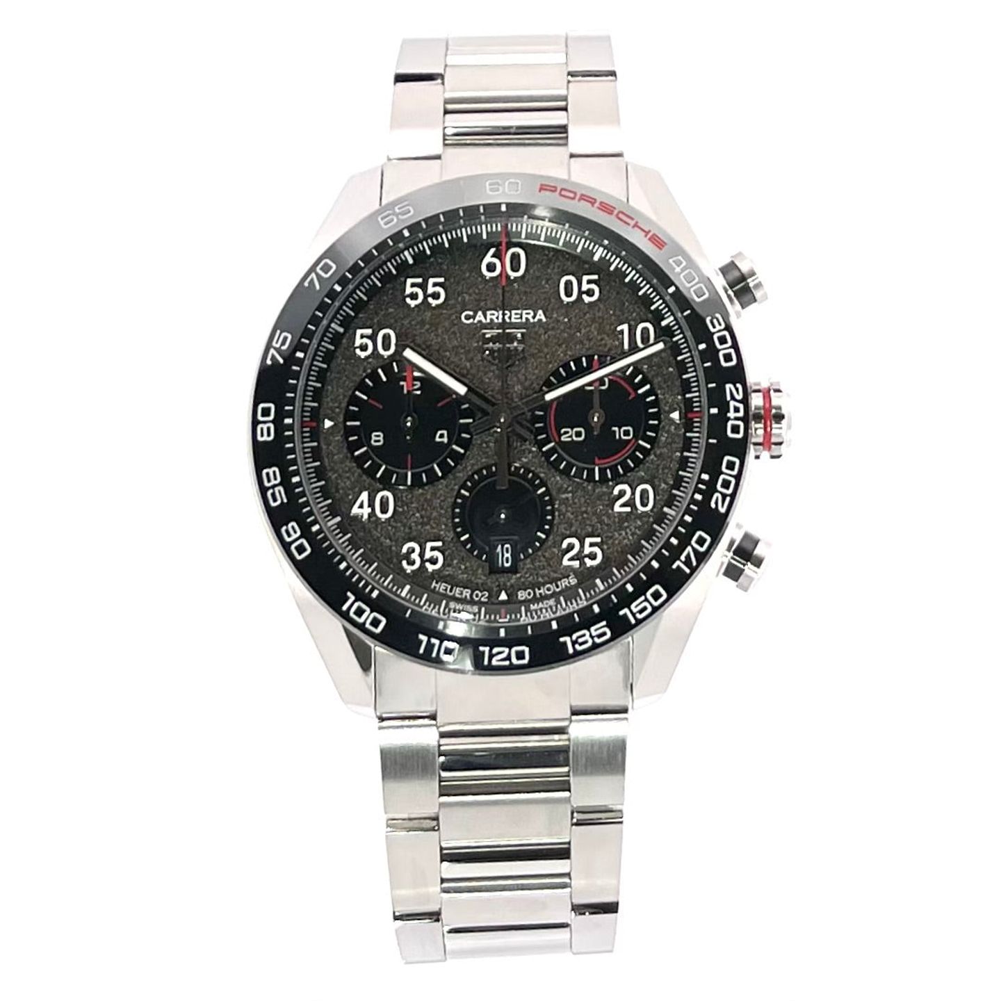 TAG Heuer Carrera Porsche Chronograph Special Edition CBN2A1F.BA0643 (2024) - Grijs wijzerplaat 44mm Staal (1/7)