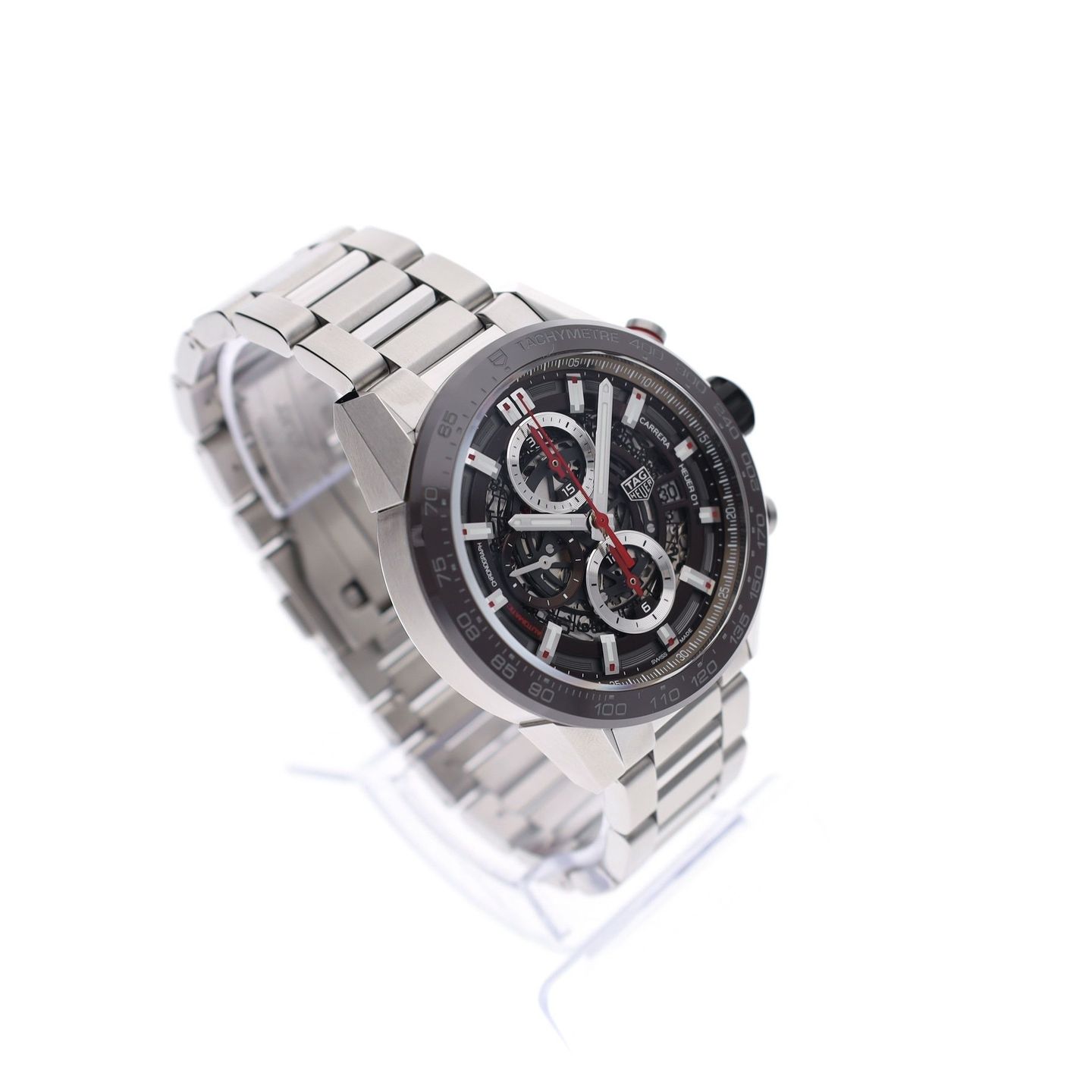 TAG Heuer Carrera Calibre HEUER 01 CAR201U.BA0766 (2022) - Transparant wijzerplaat 43mm Staal (6/8)