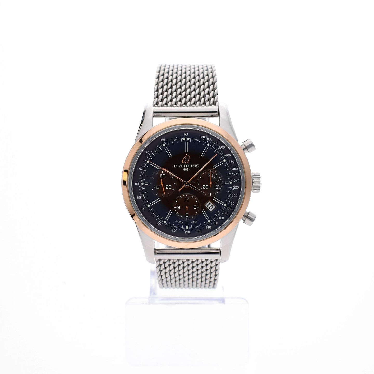 Breitling Transocean Chronograph UB015212/Q594 (2016) - Brons wijzerplaat 43mm Goud/Staal (1/8)