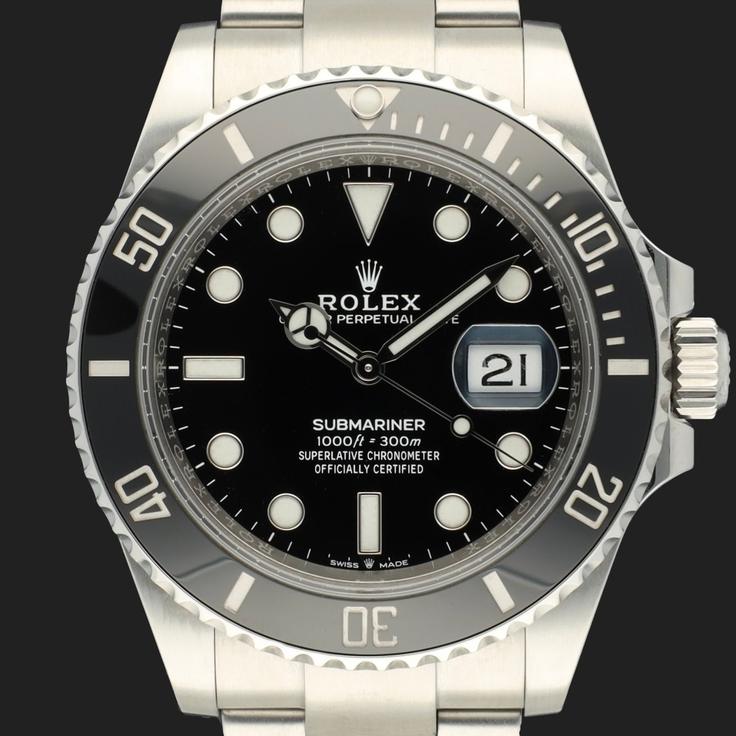 Rolex Submariner Date 126610LN (2022) - Zwart wijzerplaat 41mm Staal (3/8)