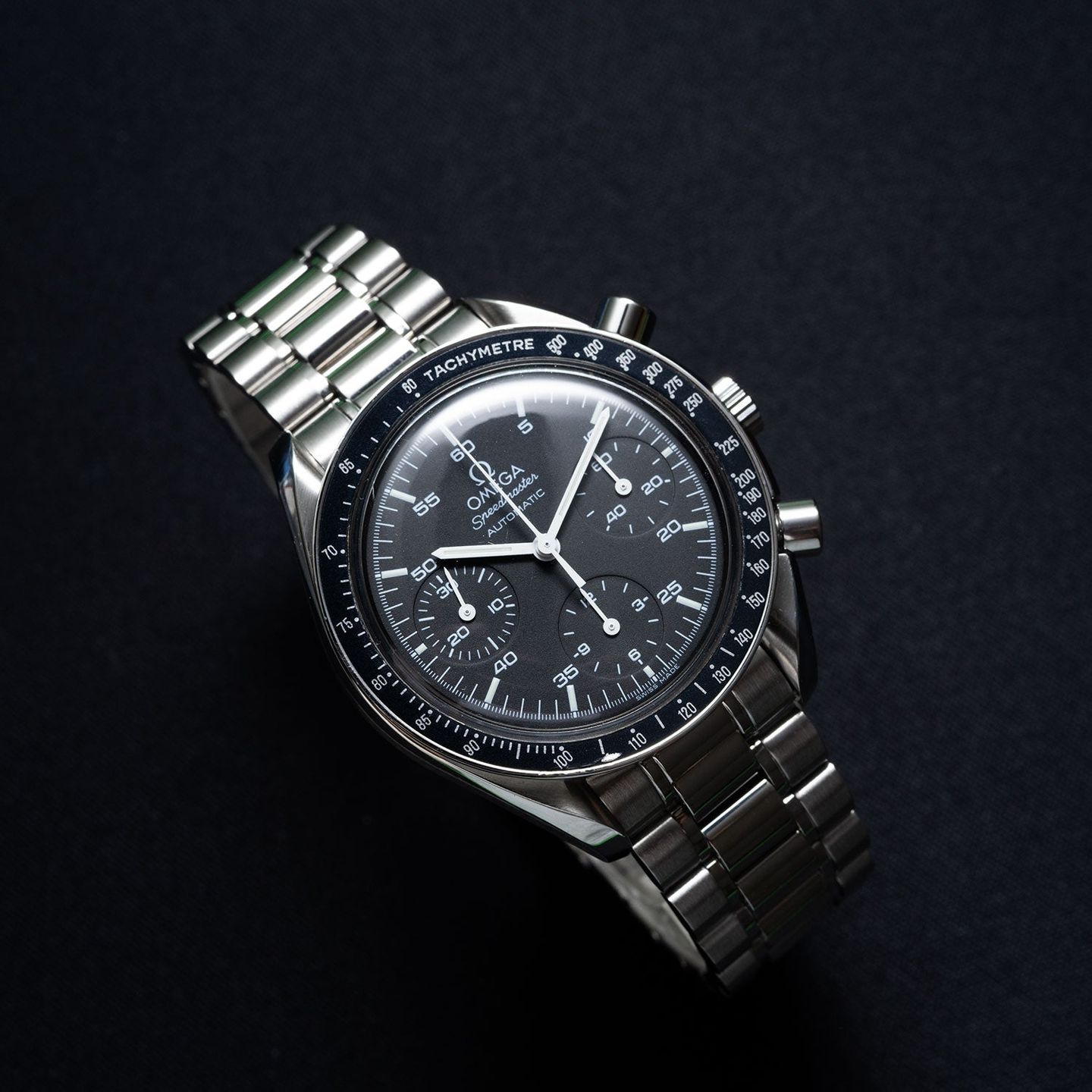 Omega Speedmaster Reduced 3510.50.00 (2010) - Zwart wijzerplaat 39mm Staal (3/4)