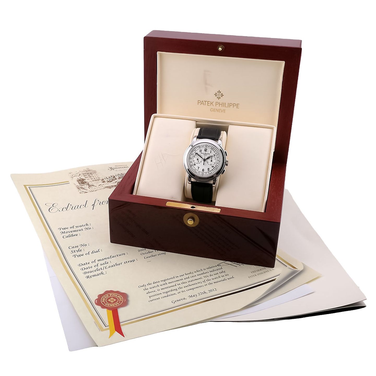 Patek Philippe Chronograph 5070G (2004) - Zilver wijzerplaat 43mm Witgoud (8/8)